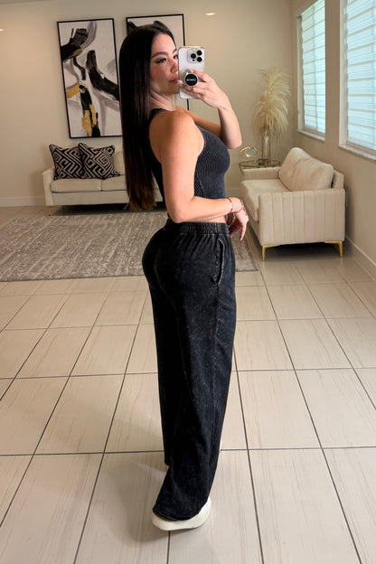 Rustic Reverie Washed Black Pant Set