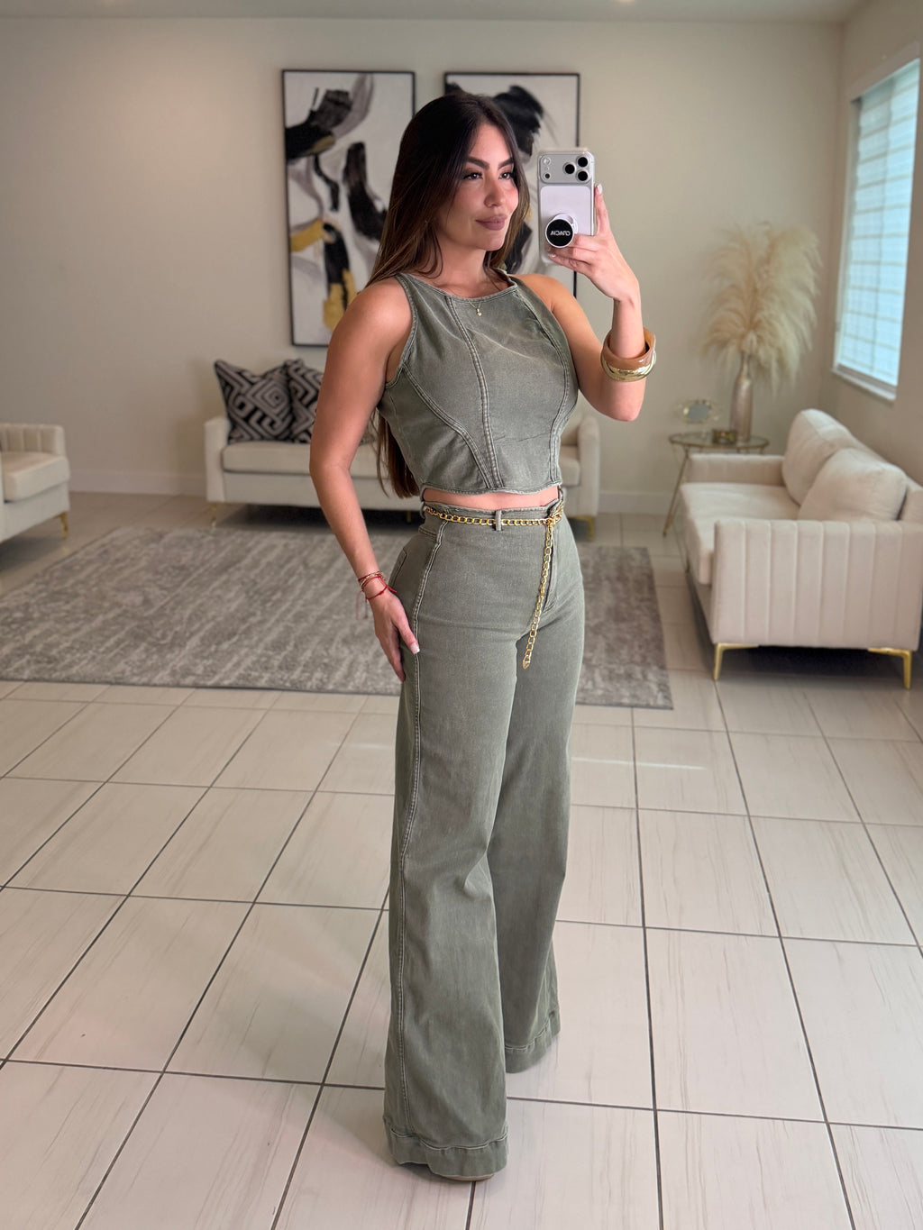 Rebel Utility Green Pant Set
