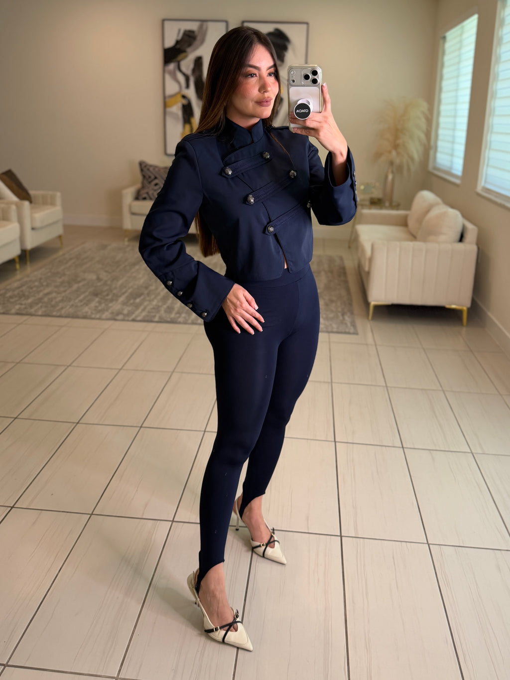 Napoleon Assym Navy Blue Jacket