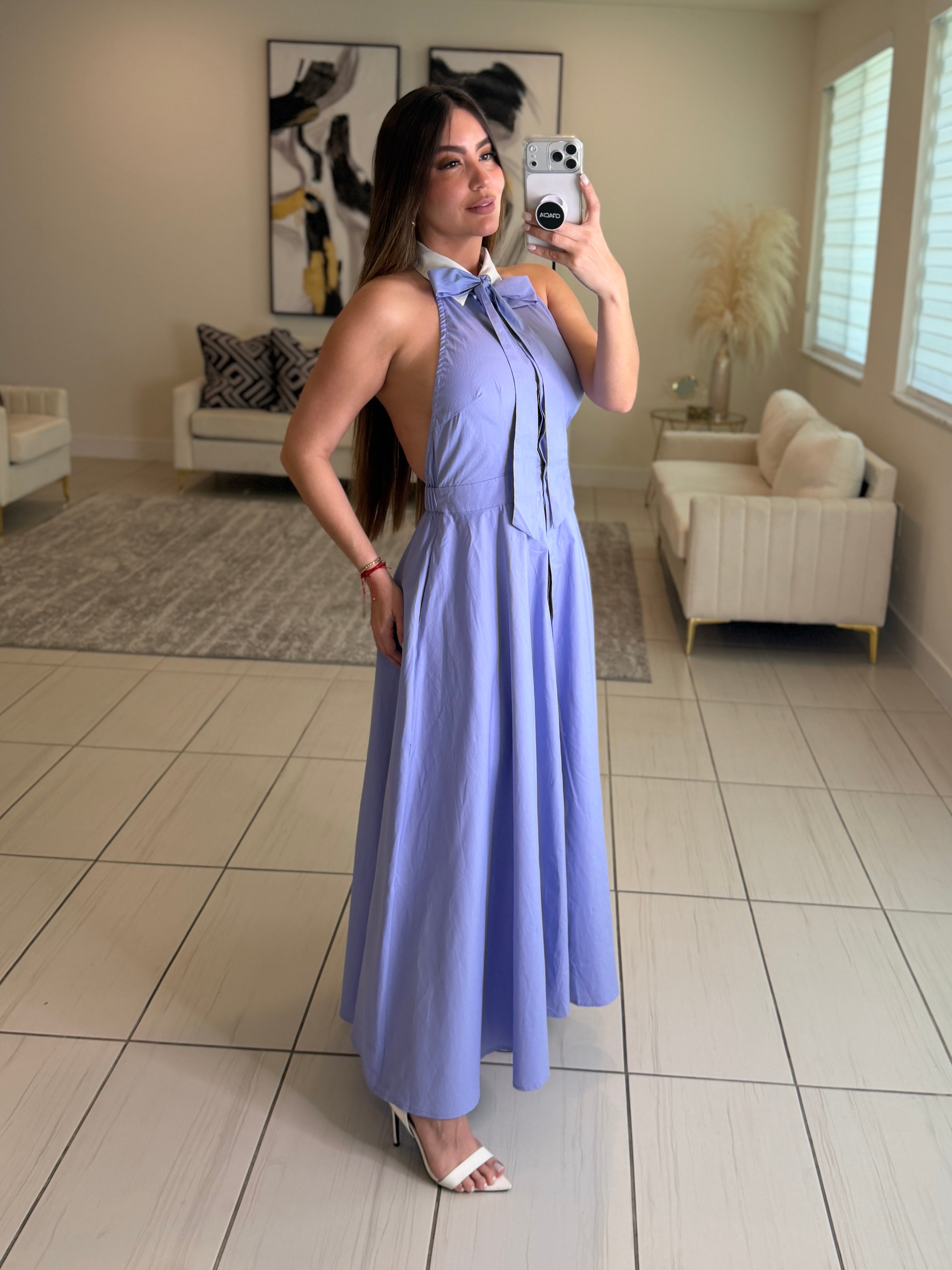 Spring Serene Blue Dress