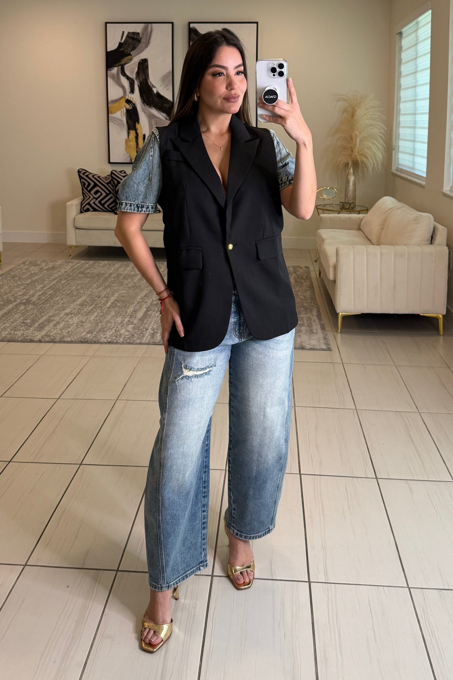 Everyday Muse Barrel Denim Pants