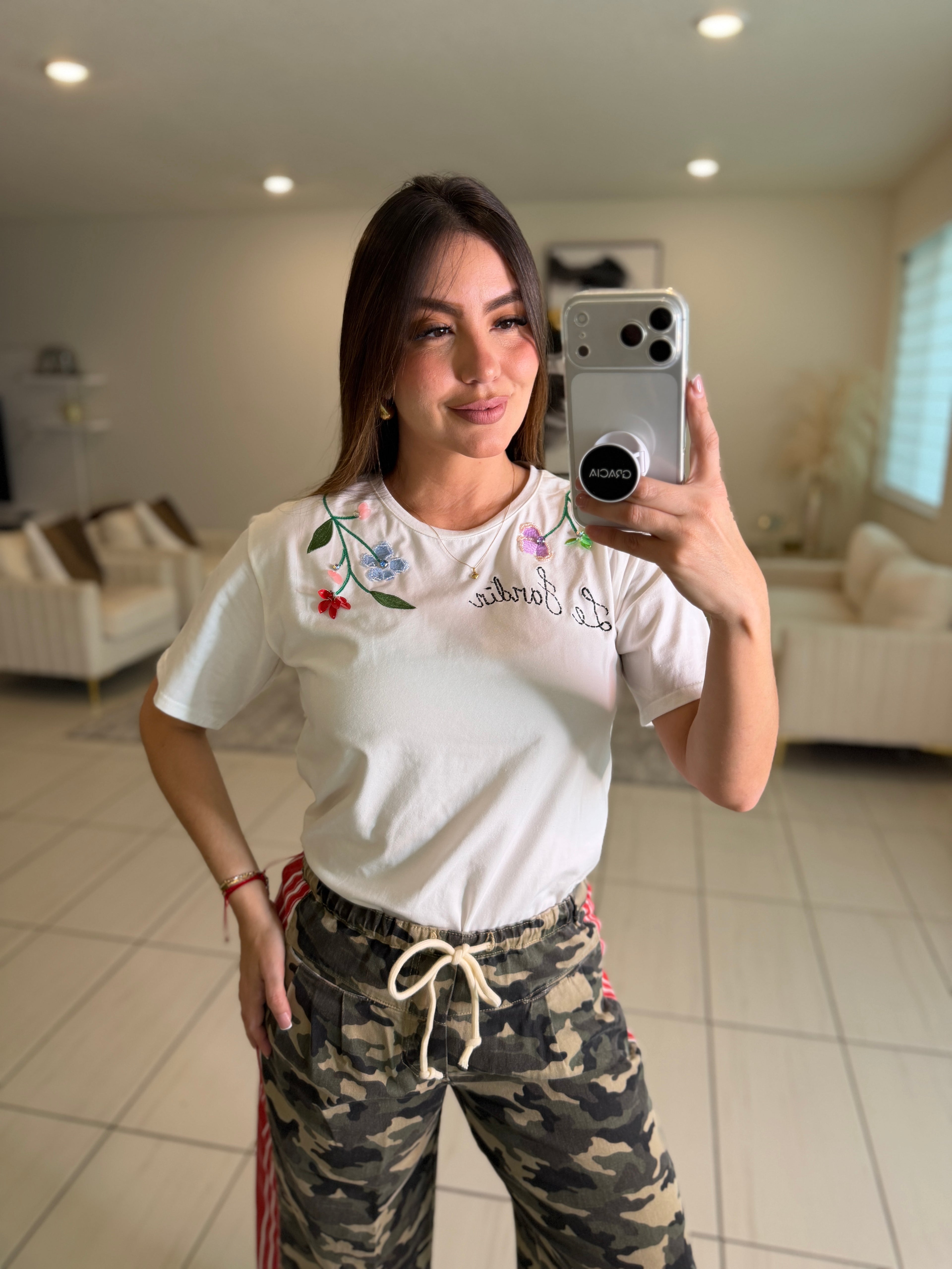 Le Jardin White Tshirt