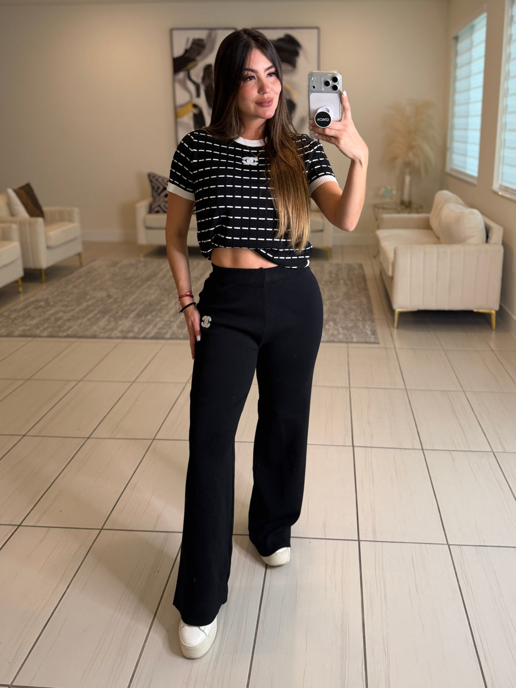 Simplicity Knit Black Pant Set