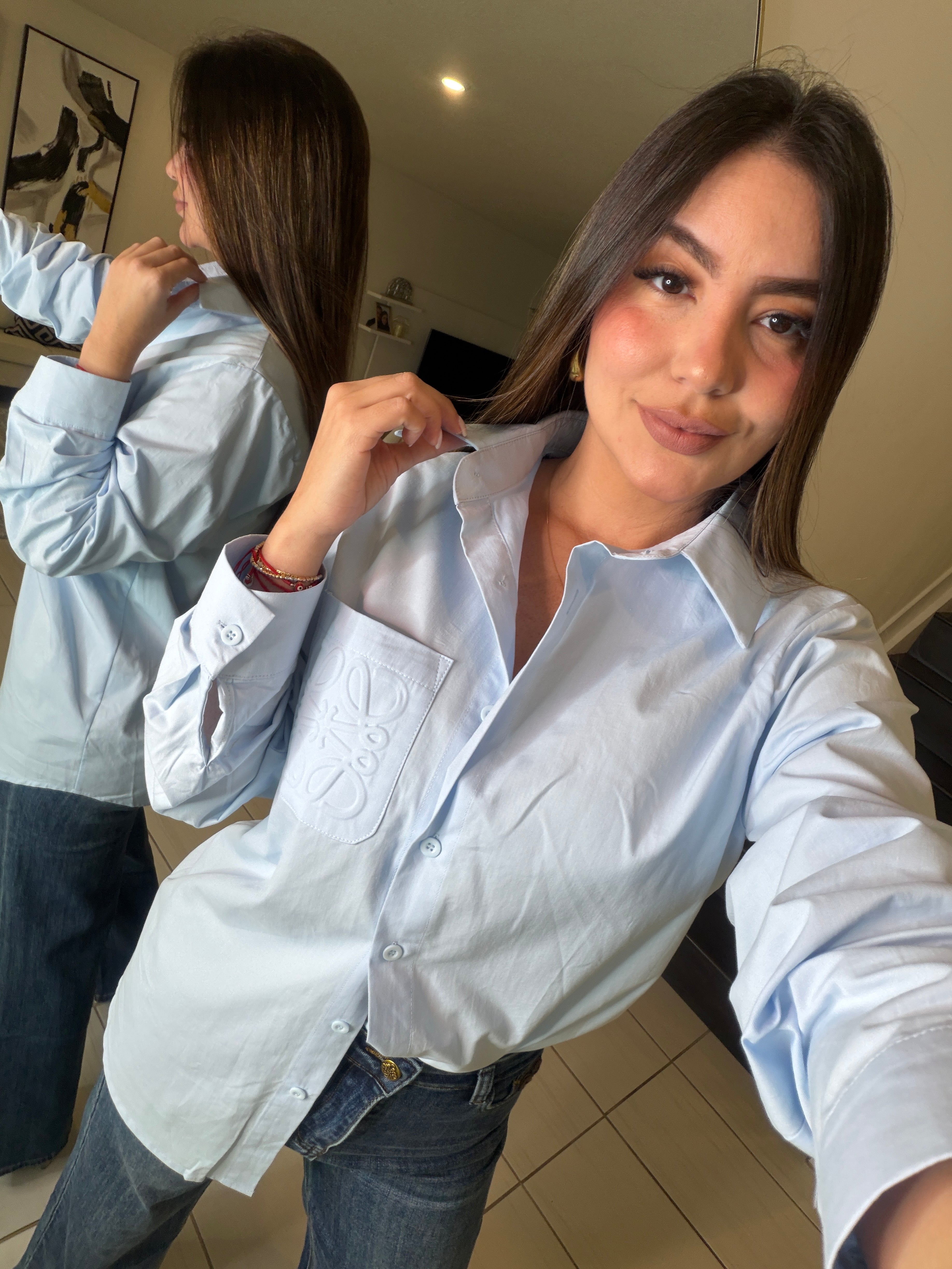 Iconic Light Blue Shirt Top