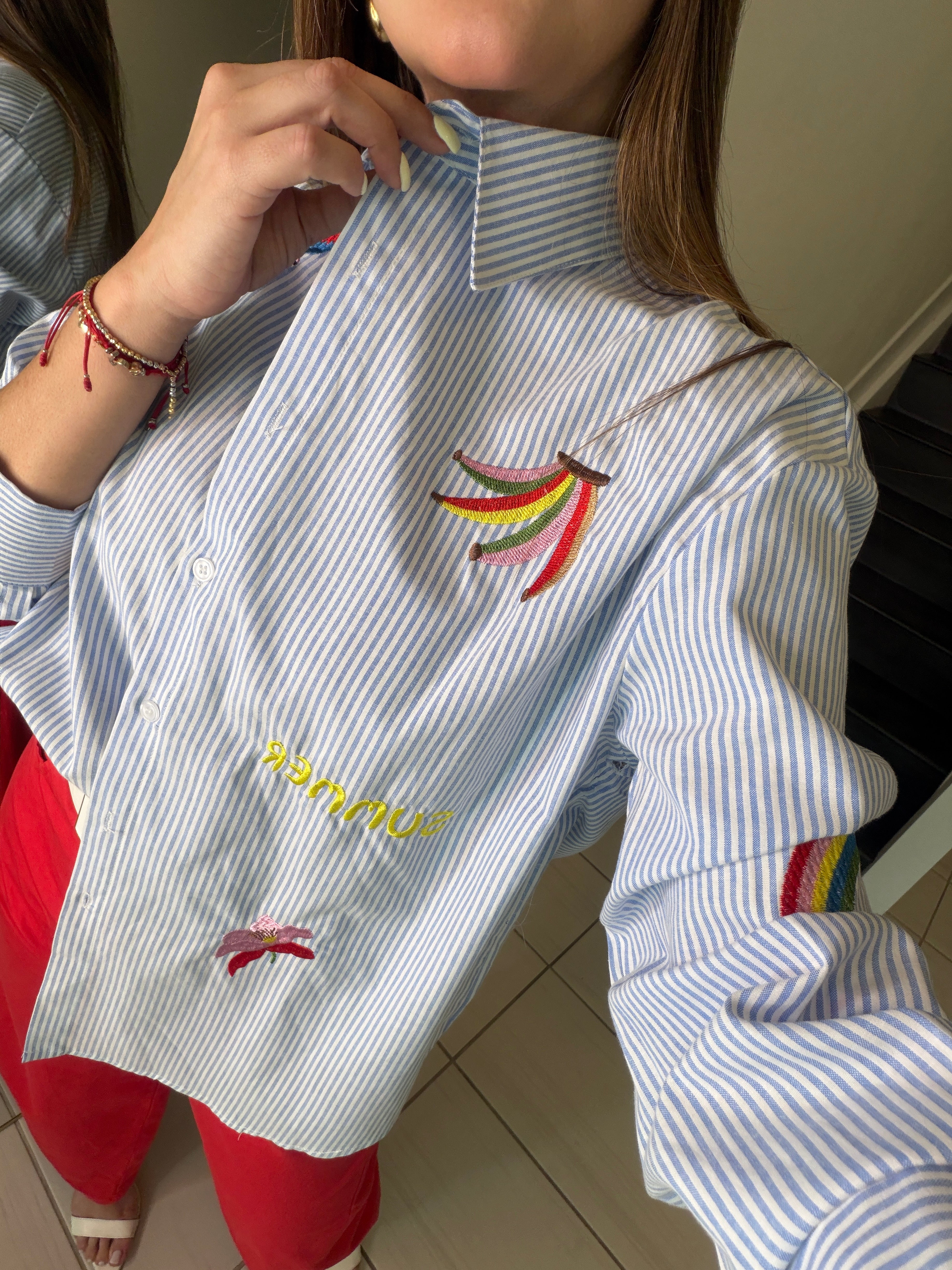 Summer Stripes Blue Shirt