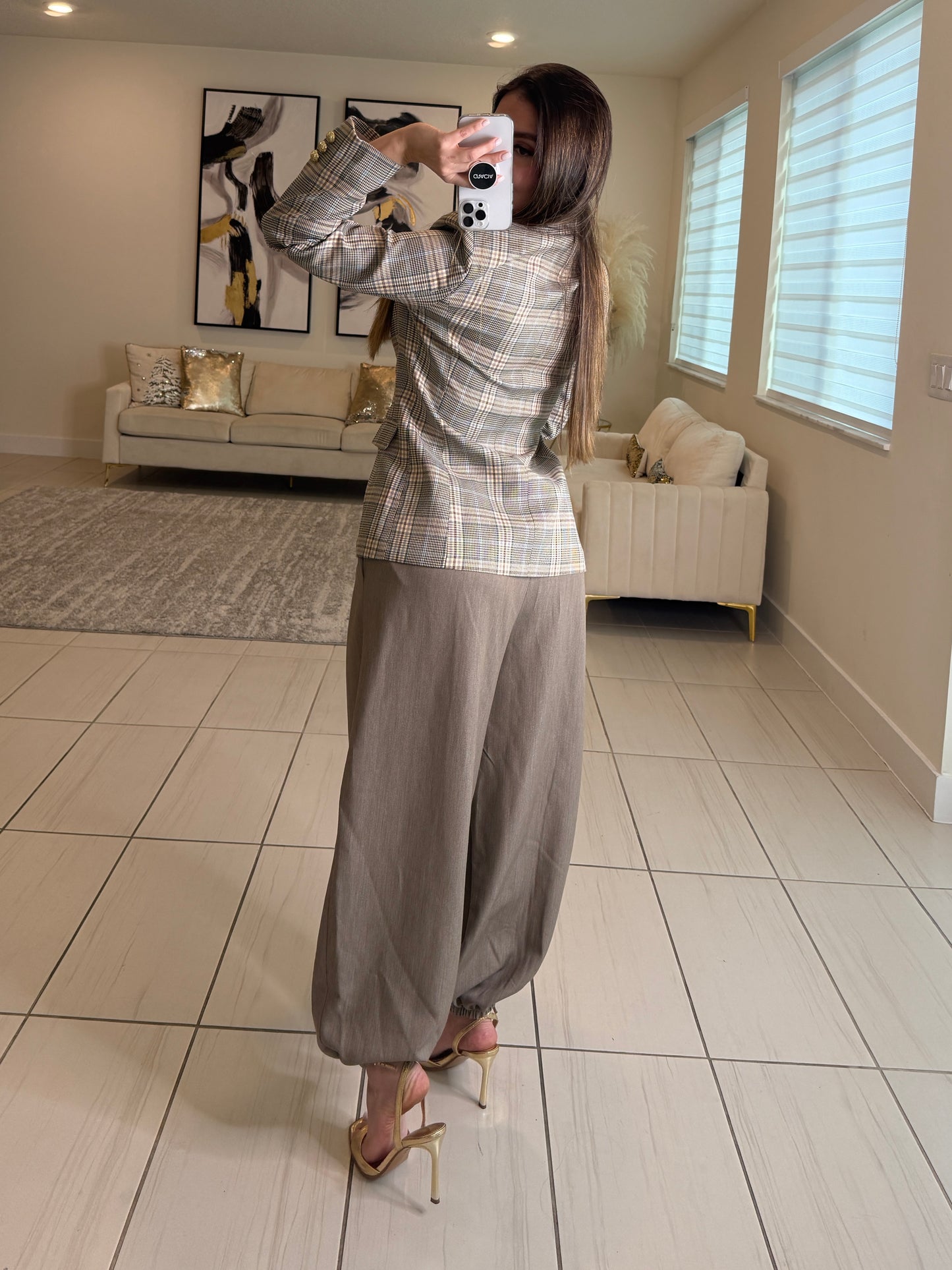 Elite Standard Plaid Blazer