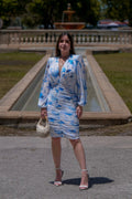 Poetic Floral Blue Dress