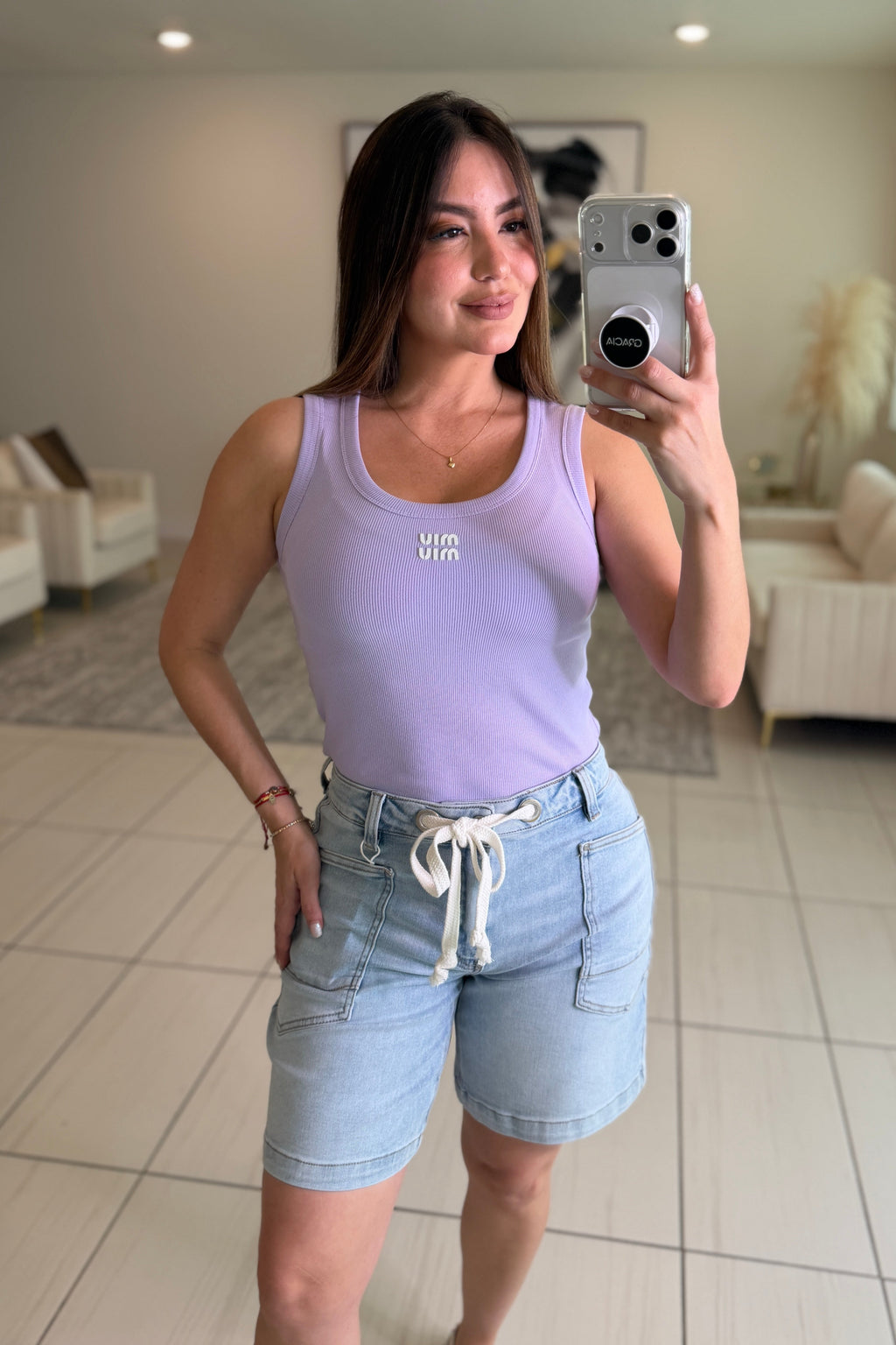 Iconic Mix Lilac Tank Top