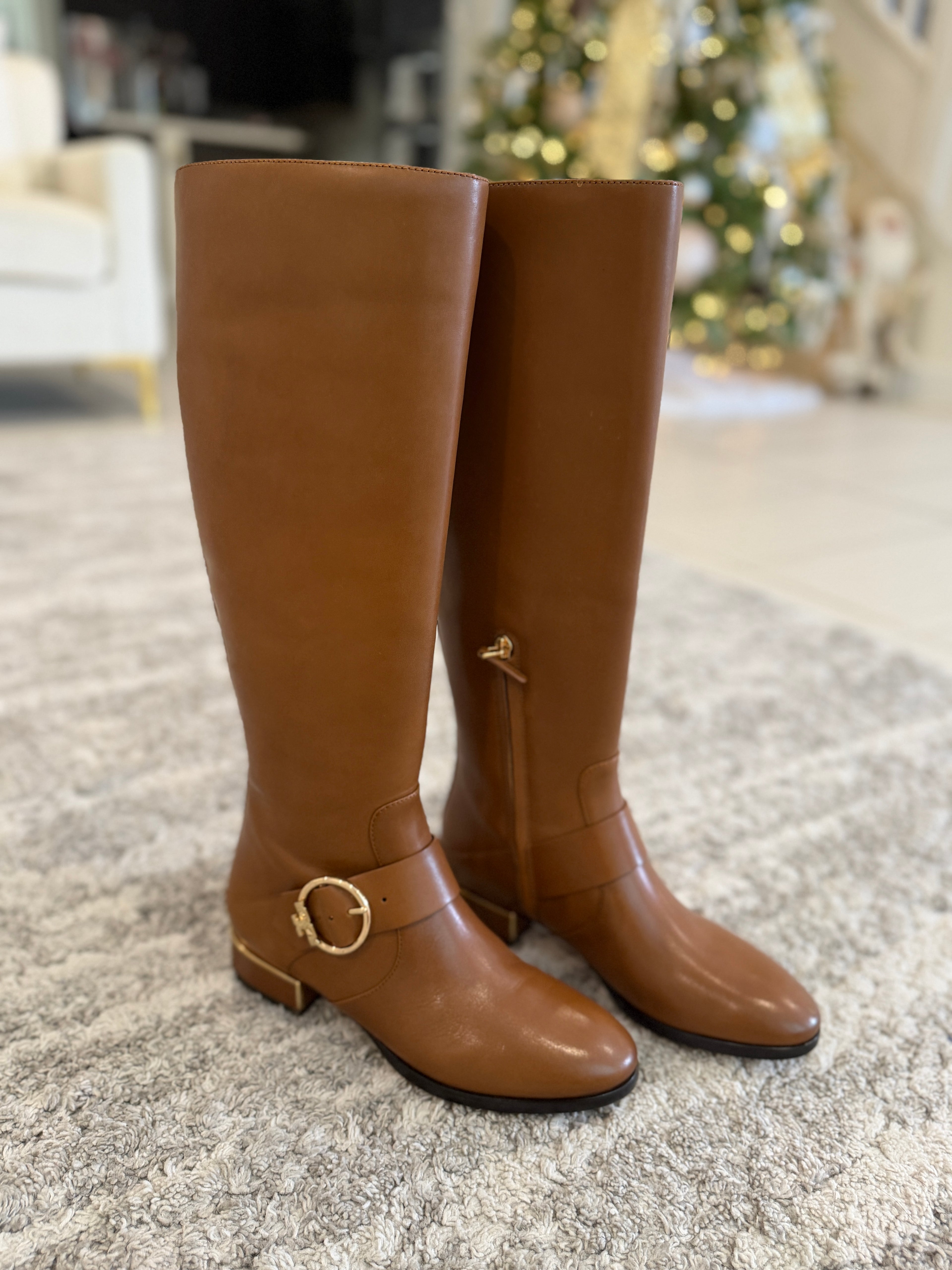 Sofia Festival Brown Leather Boots