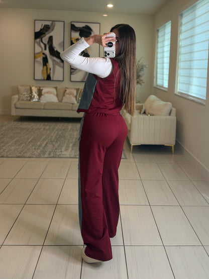 Iconic Wine and Denim Contrast Set