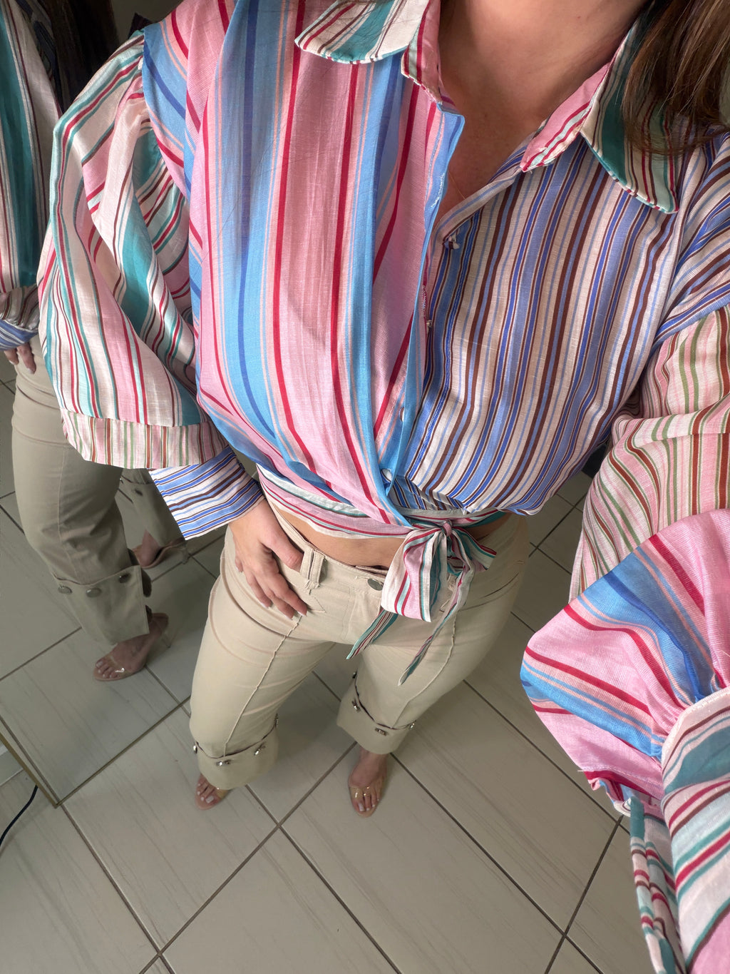 Rebellion Striped Colorful Top