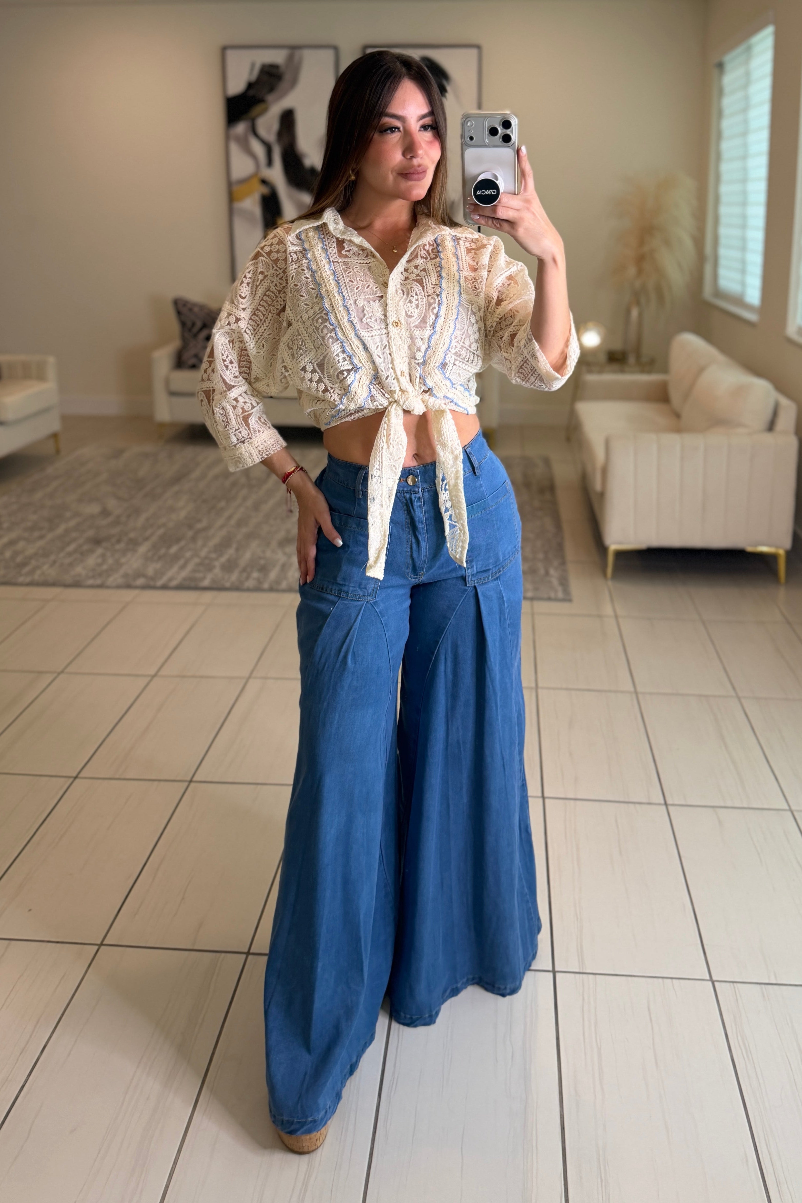 Iconic Flare Soft Denim Pants