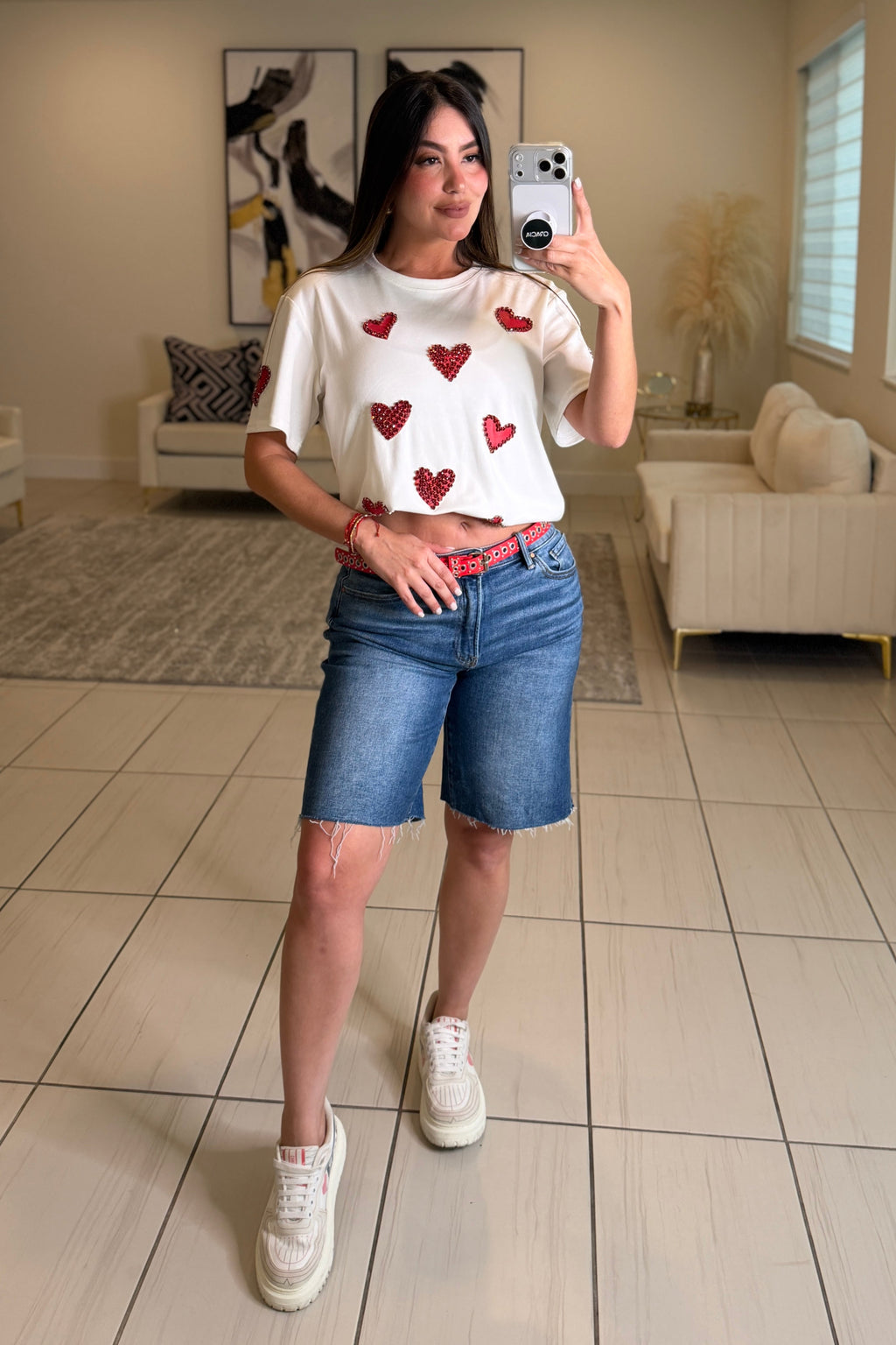 Frayed Blue Denim Bermuda Short