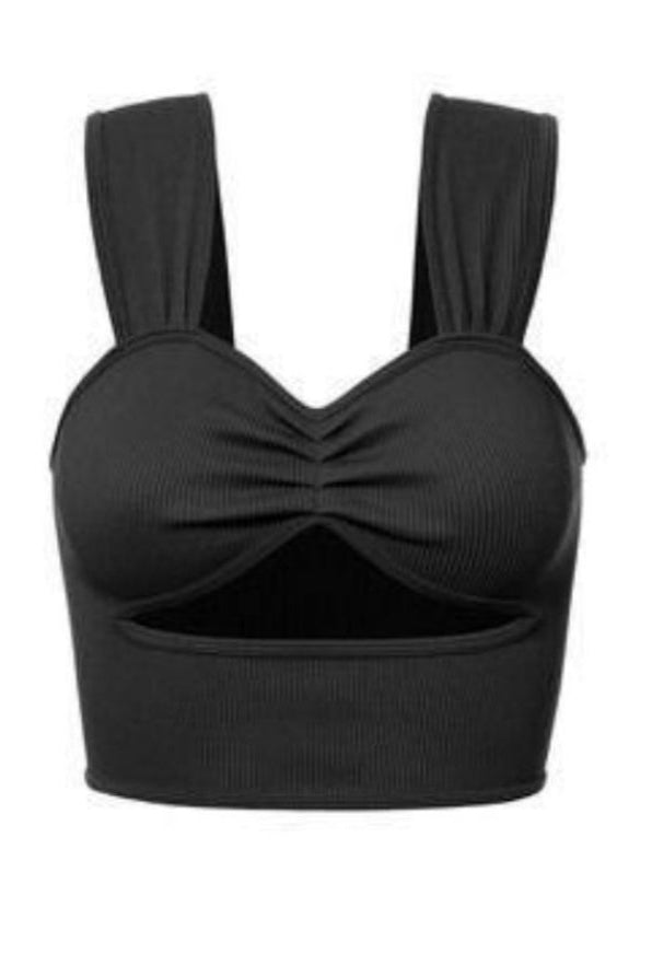 Happy Girl Era Black Basic Top