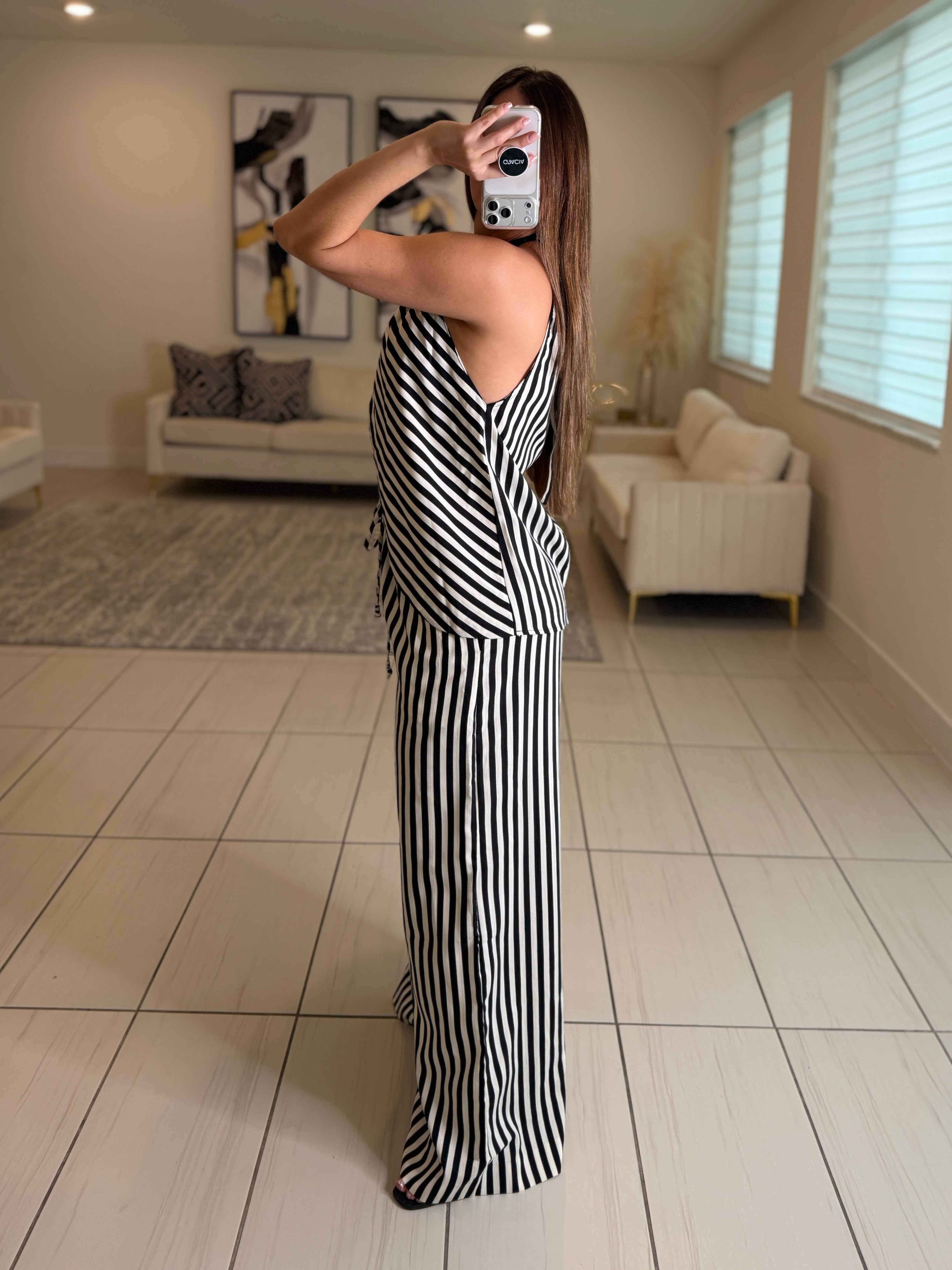 The Inner Stripes Black and White Pant Set