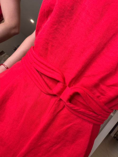 Lustre Affair Red Jumpsuit