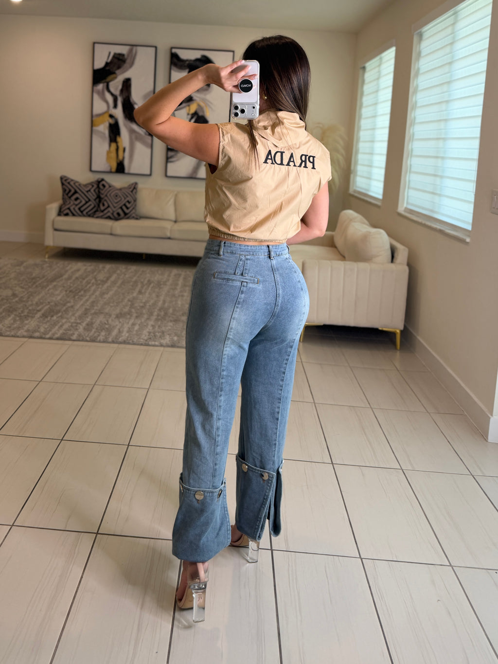 Iconic Muse Khaki Top
