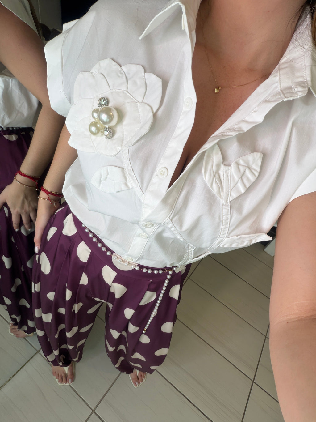 Purple Polka Dots Balloon Pants