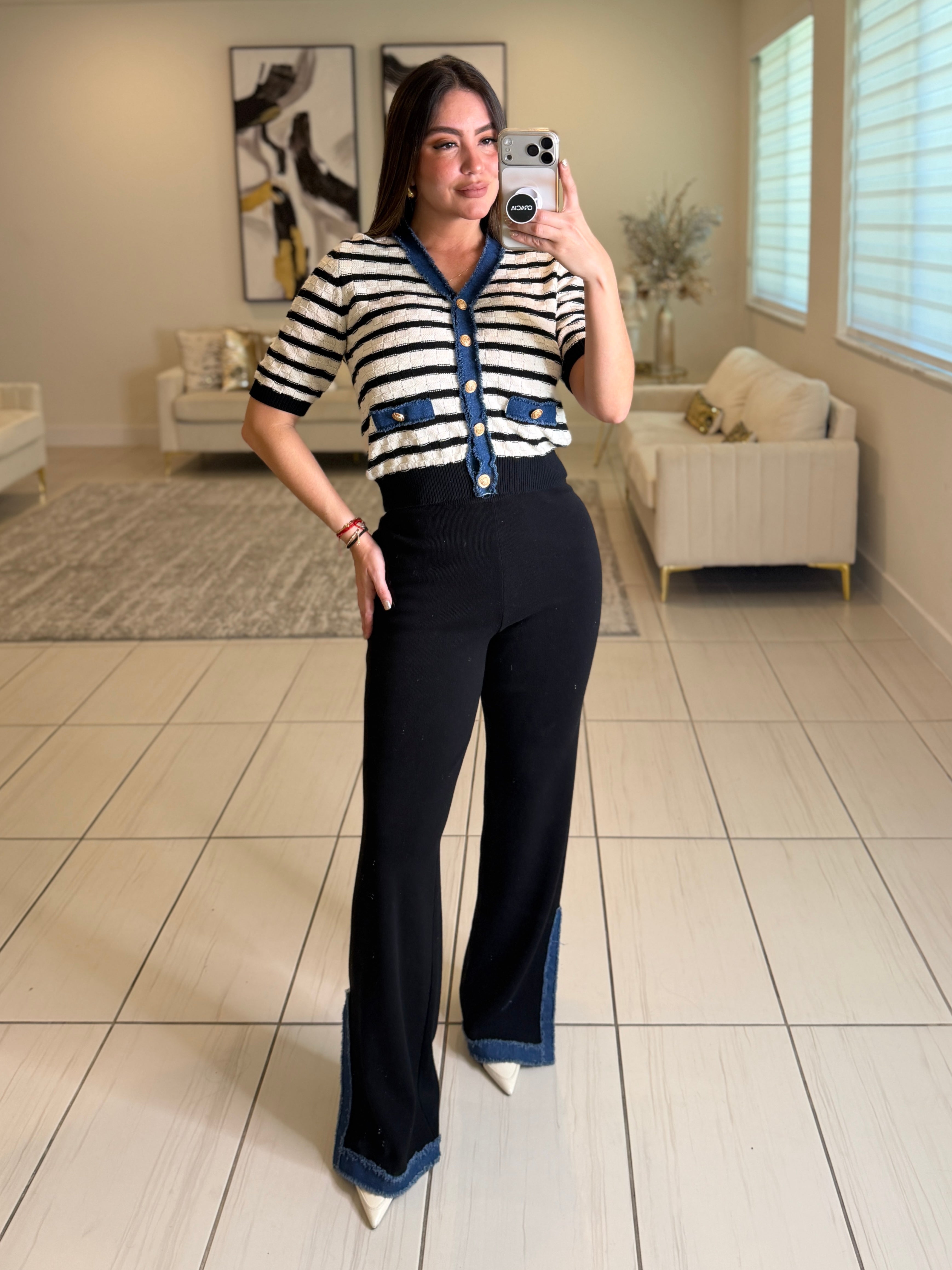 Good Intentions Black Knit Pant Set