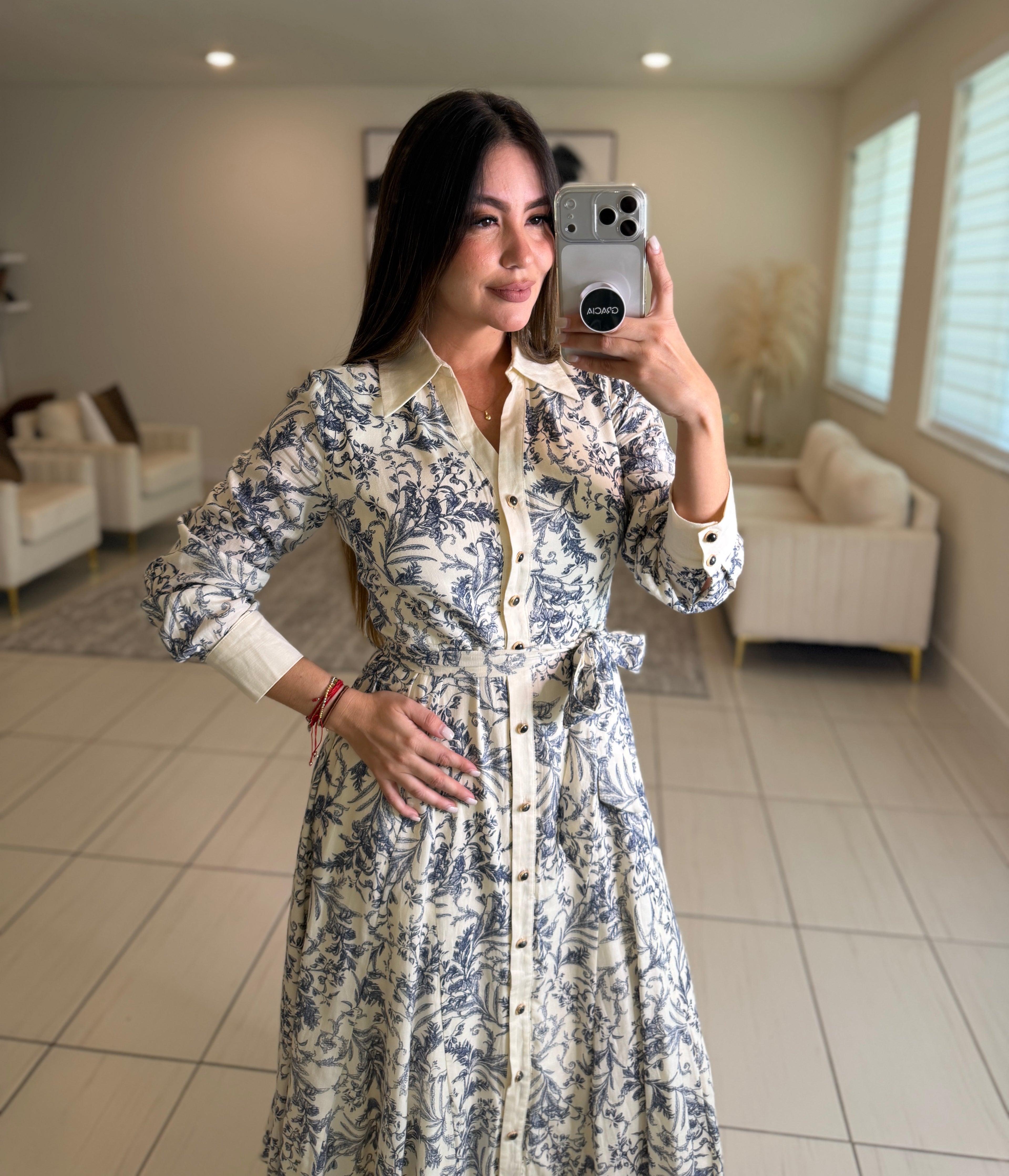 Power Stance Beige Maxi Dress