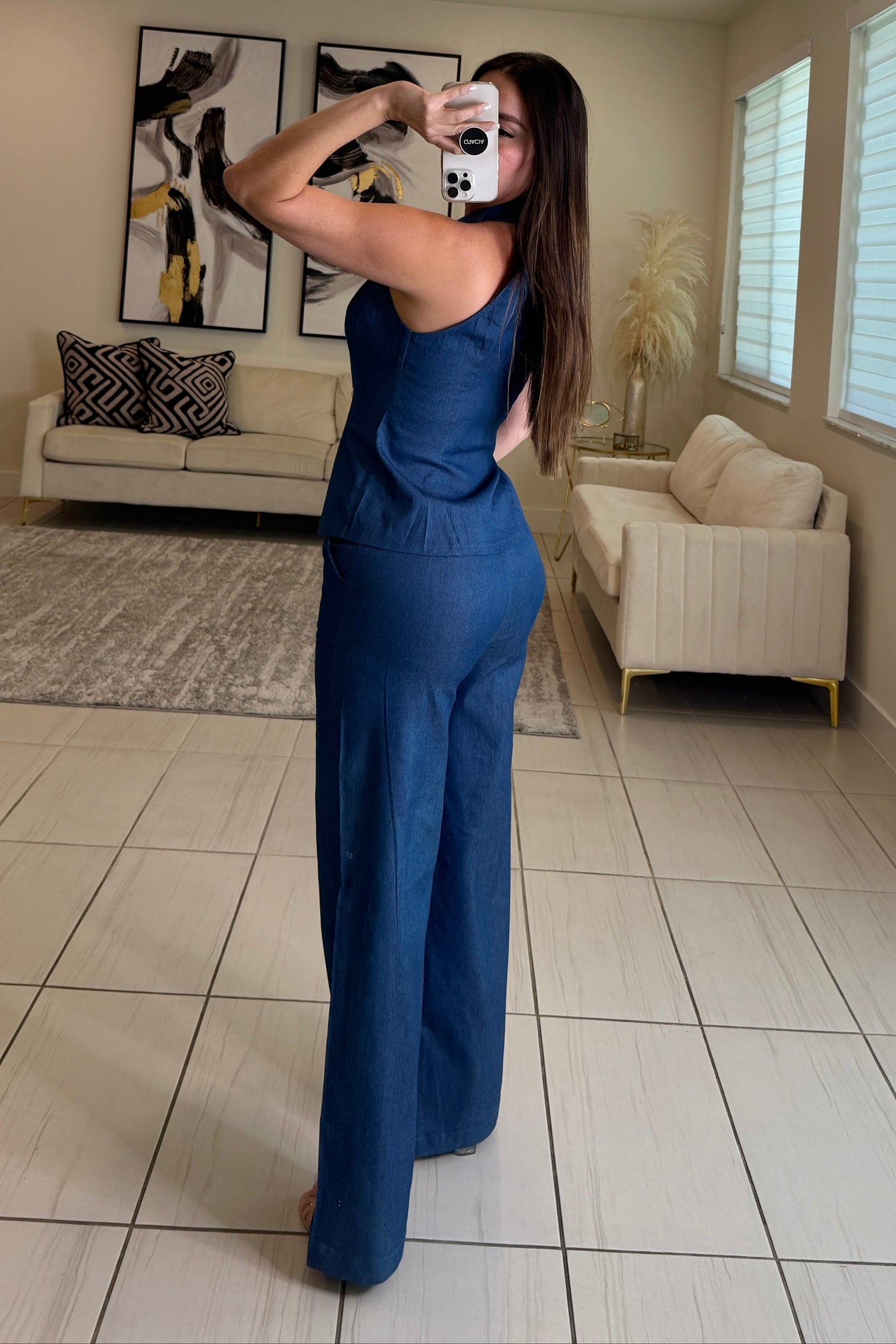 Gold Rush Denim Pant Set