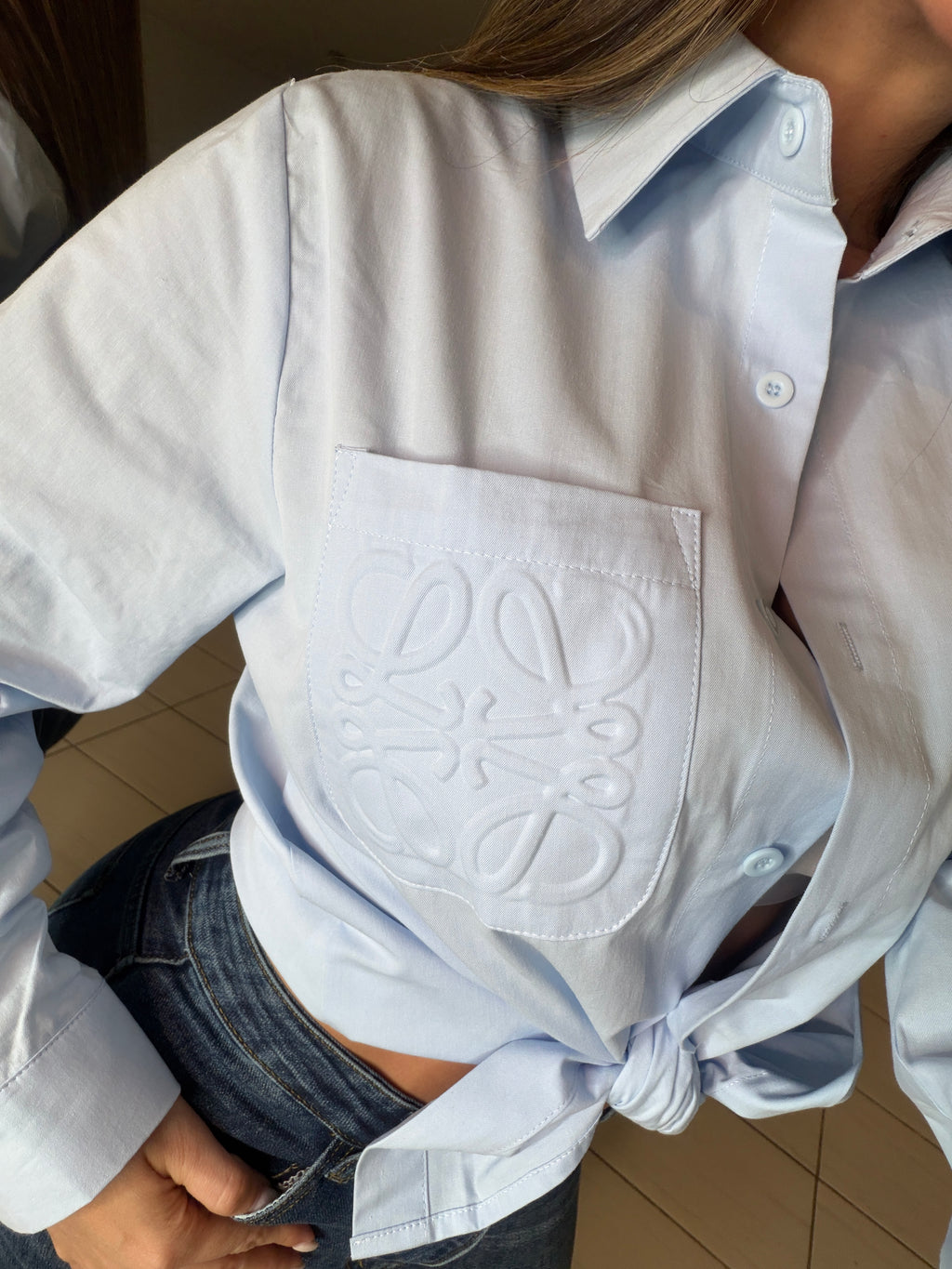 Iconic Light Blue Shirt Top