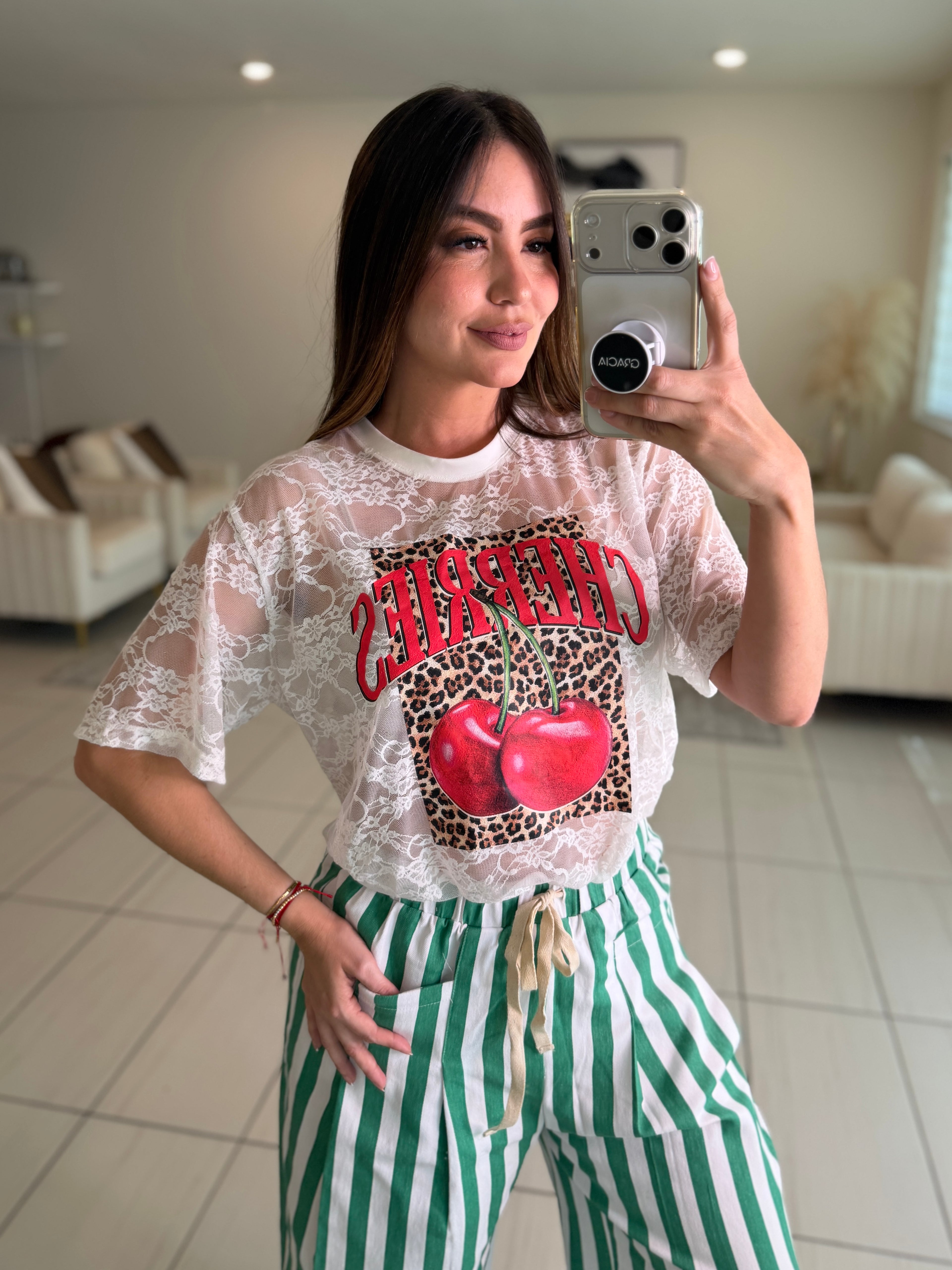 Cherries White Tshirt