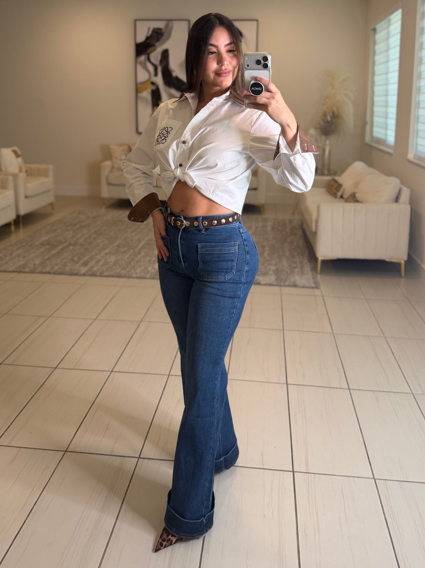 Modern Structure Denim Pants