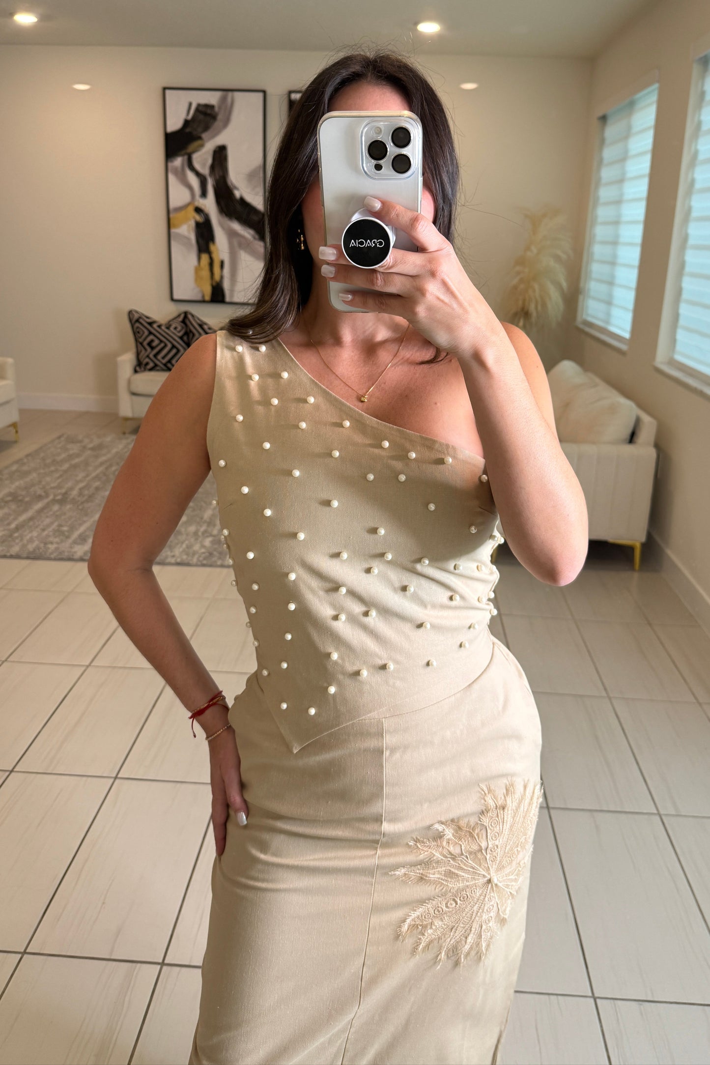 Cleo Crush Kakhi Skirt