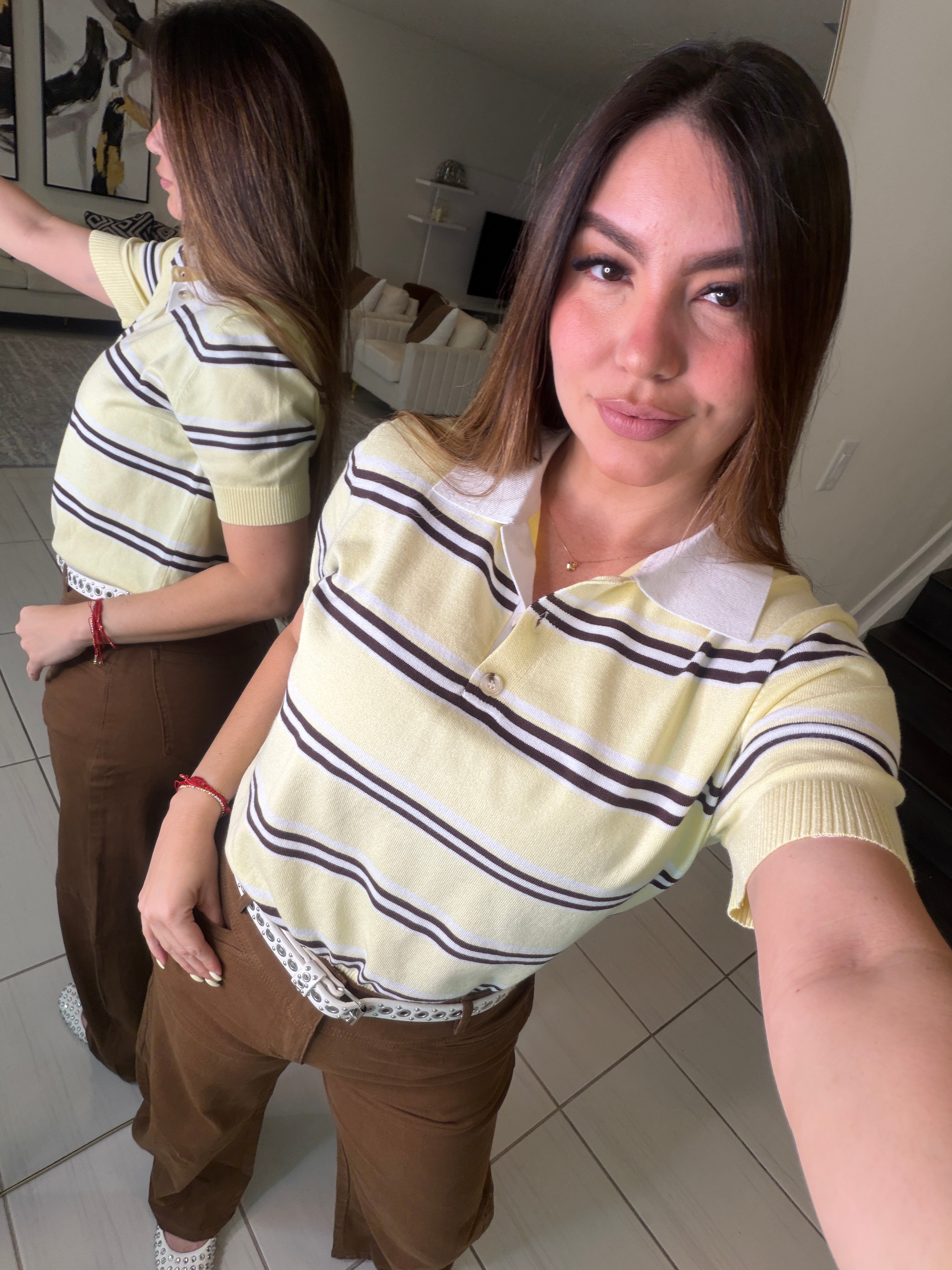 Sweet Stripes Yellow Top