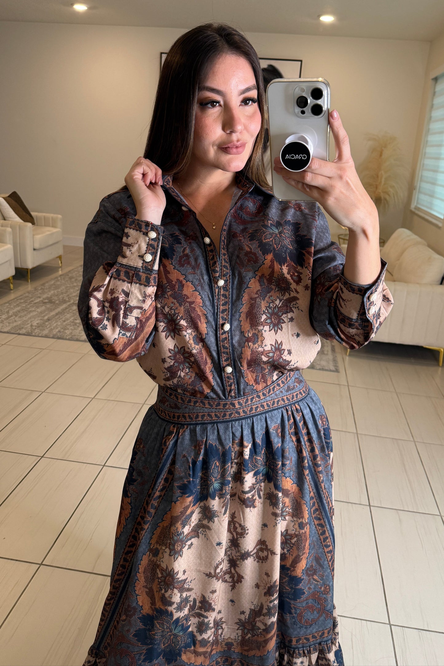 Ascension Tiered Midi Skirt Set
