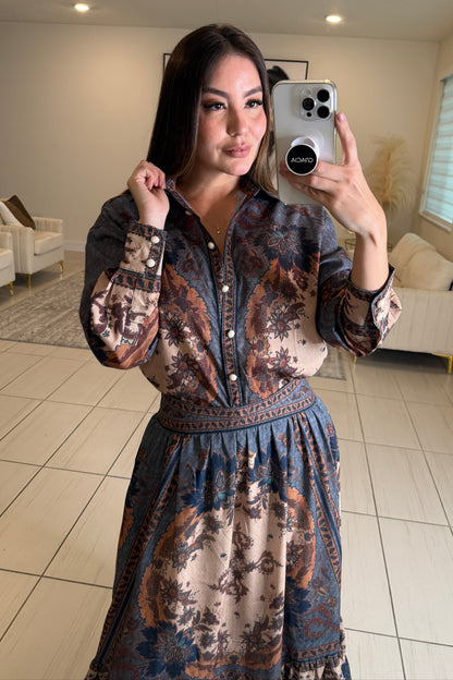 Ascension Tiered Midi Skirt Set