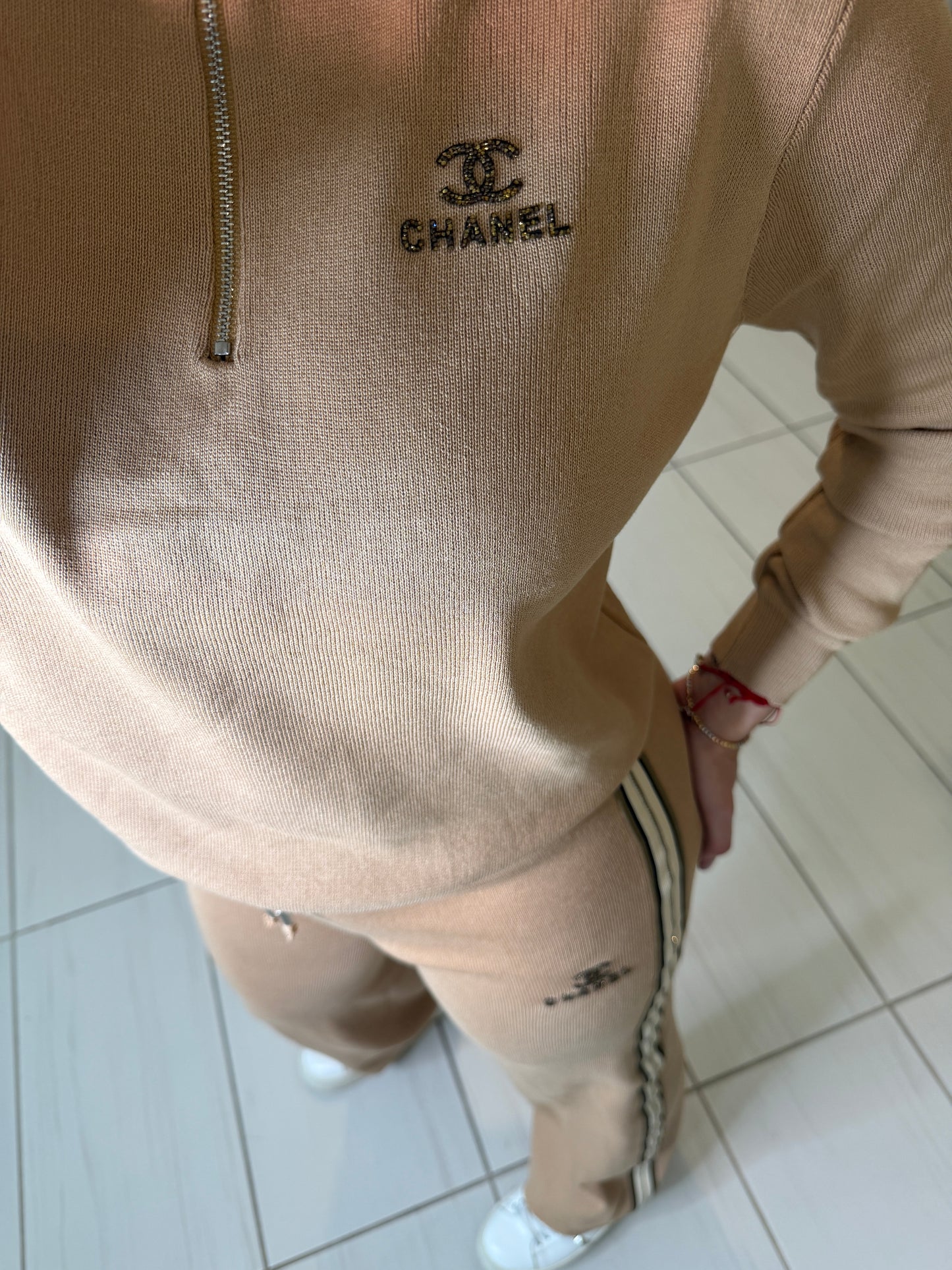 Iconic Mocha Knit Pant Set