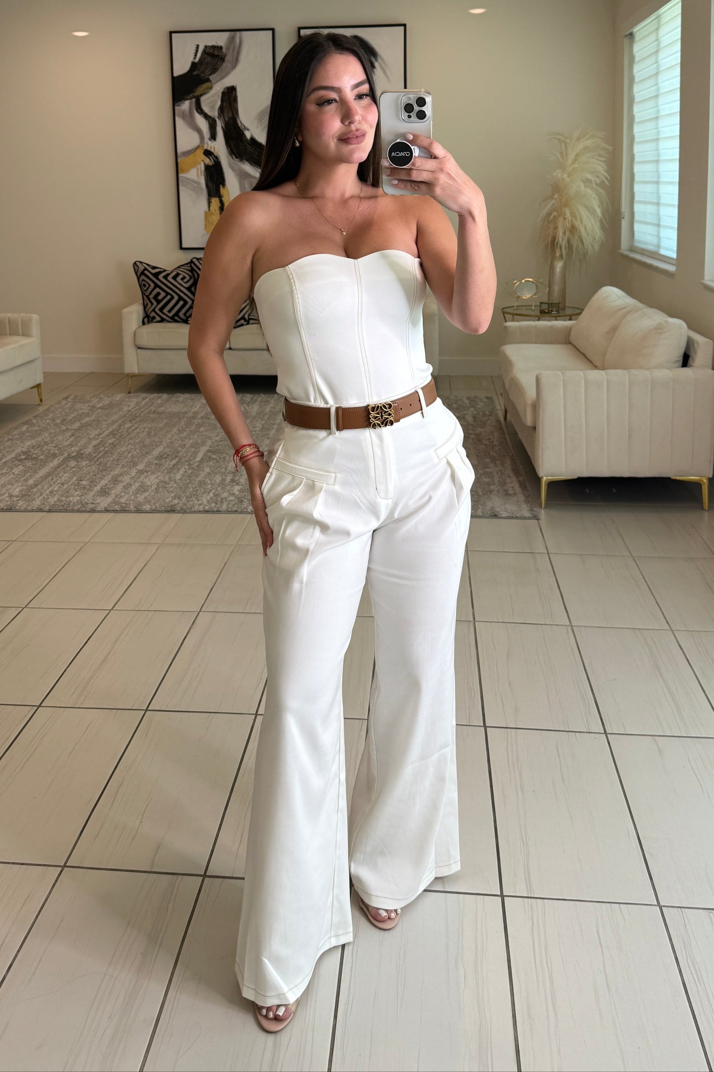 Luxe Utility White Pant Set