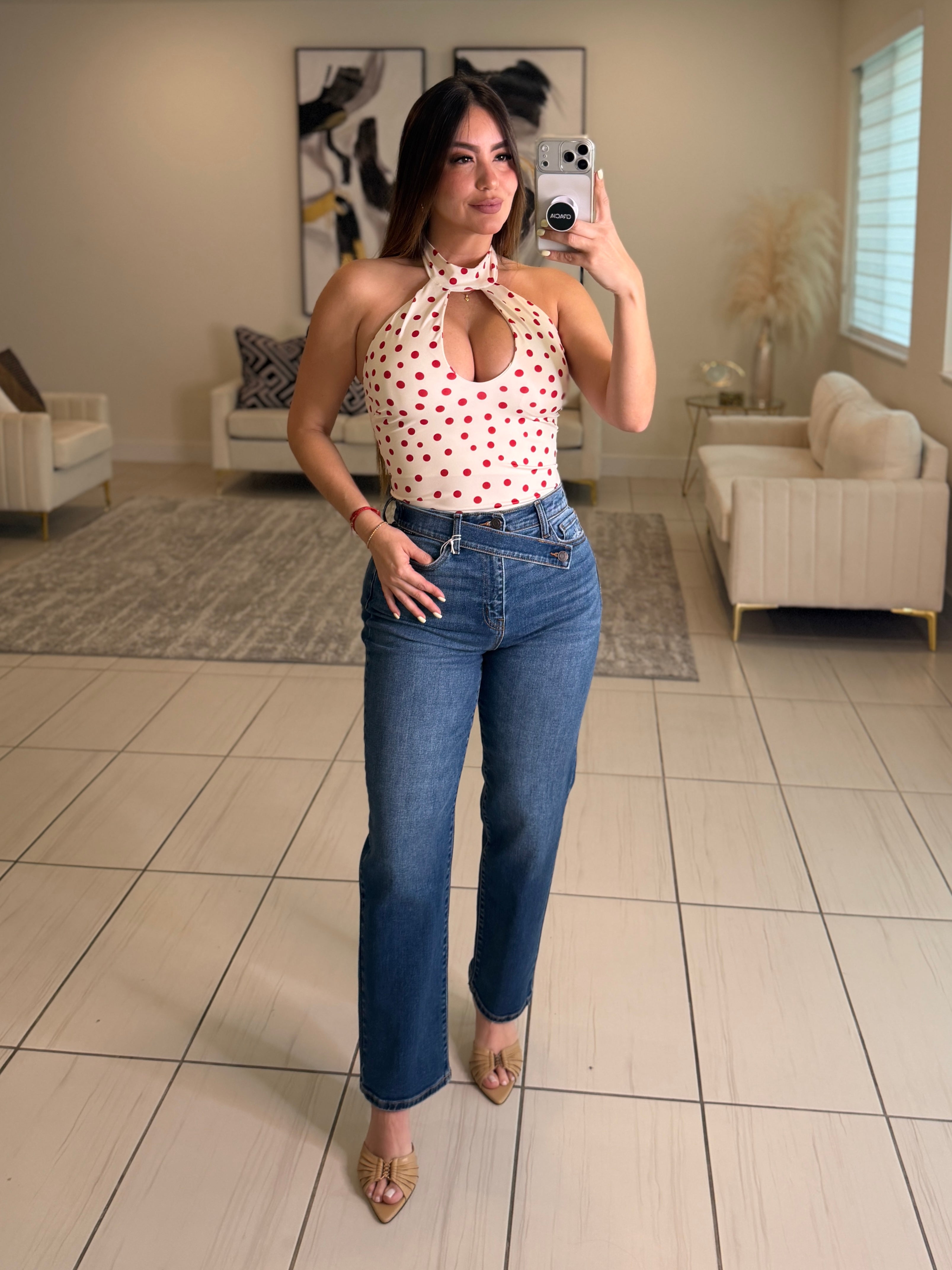 Sculpted Ease Red Dots Bodysuit