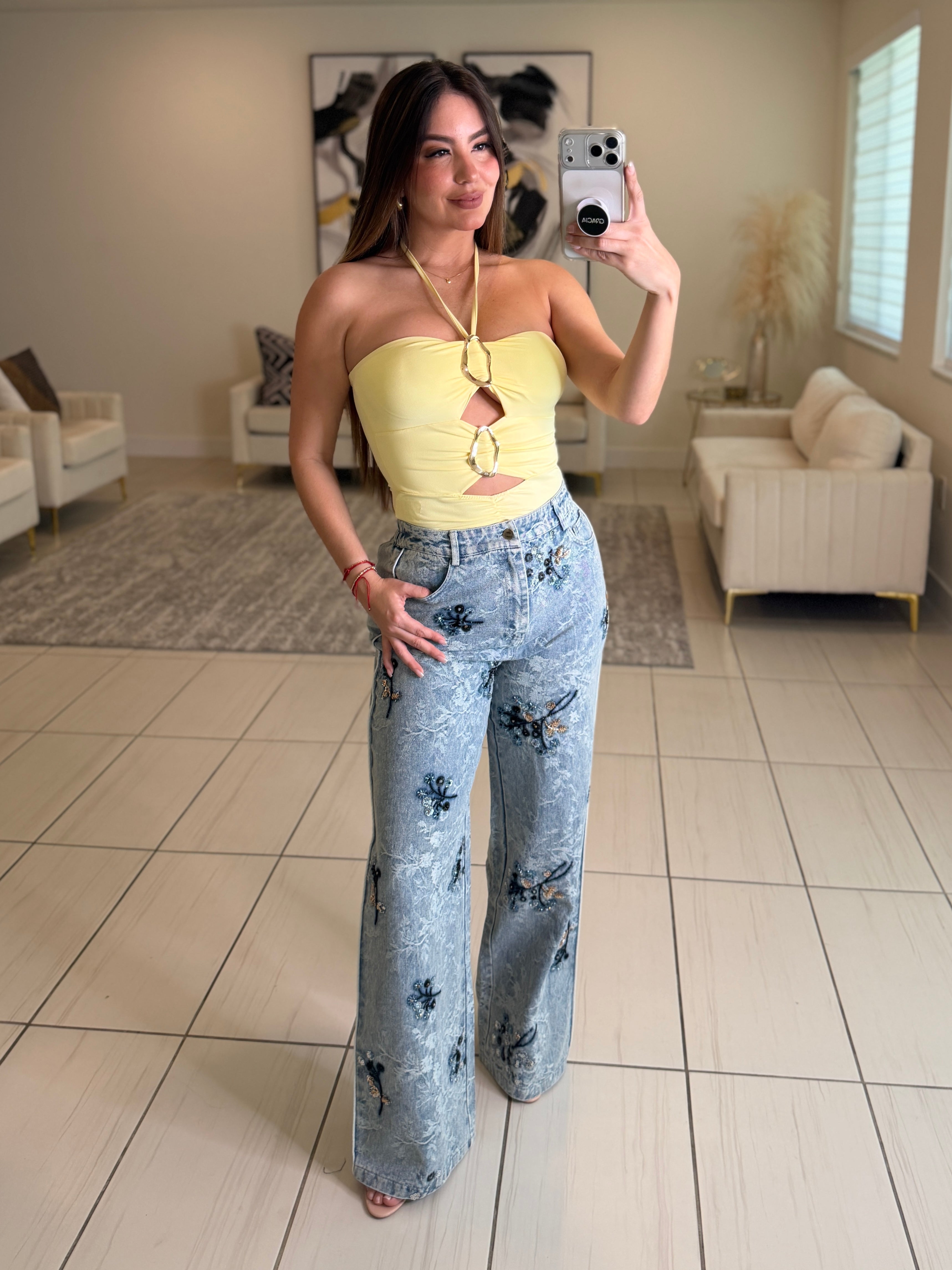 Sculpted Ease Yellow Bodysuit