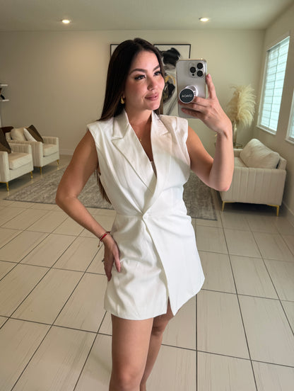 Bossed Up White Romper