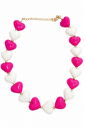 Love Pop Pink and White Necklace