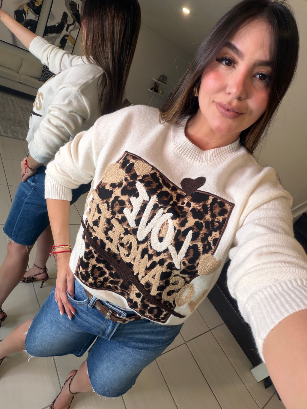 Los Angeles Style Beige Sweater