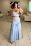 Salt Kiss Blue Skirt Set