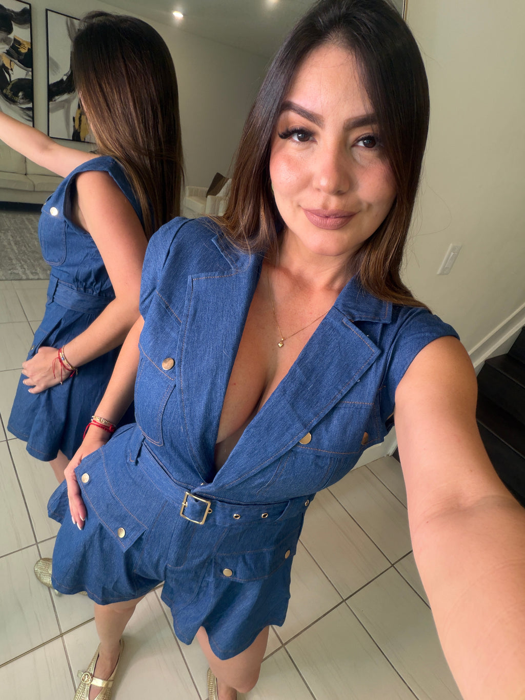 Soft Temptation Denim Romper