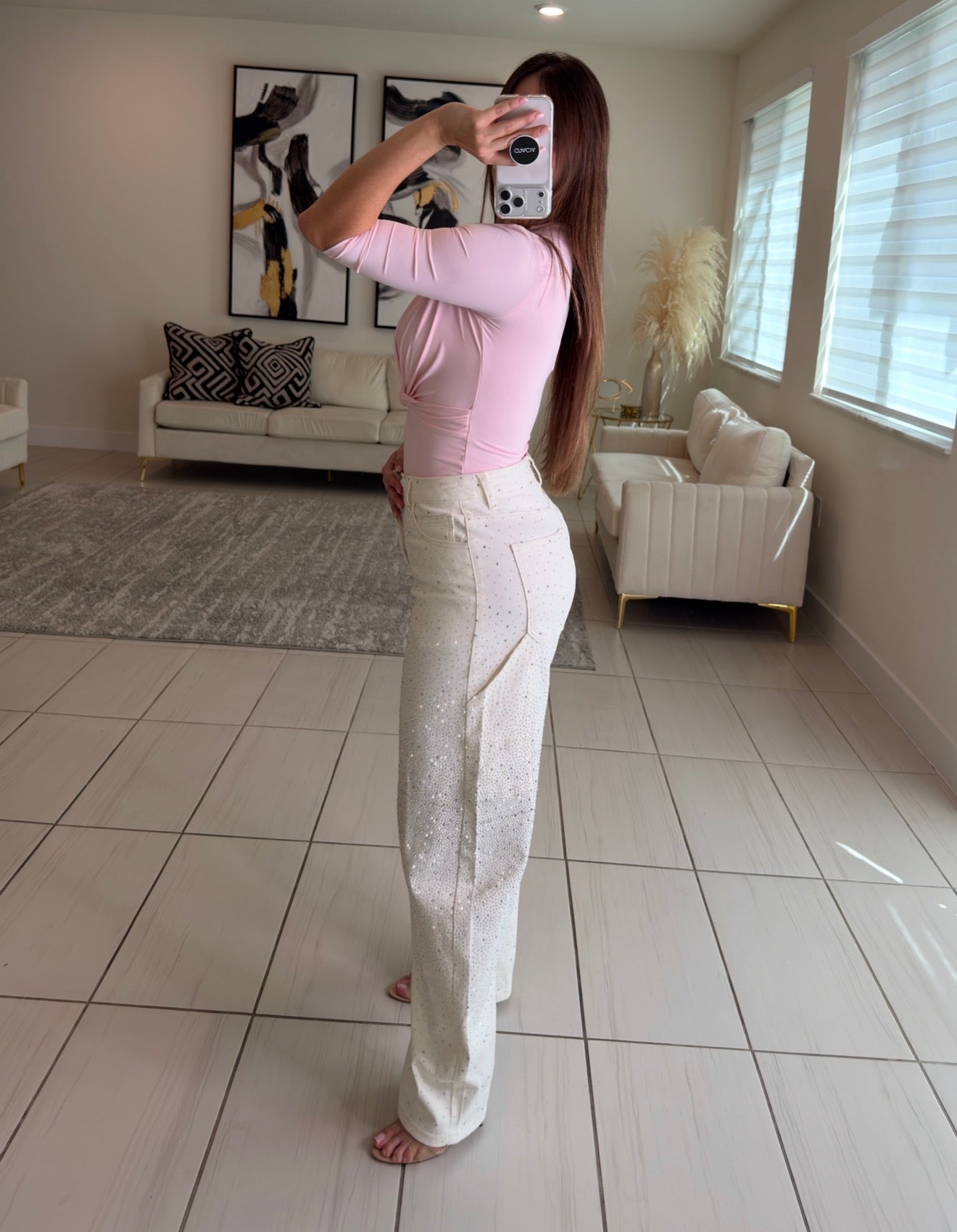 Midnight Crossover Pink Bodysuit