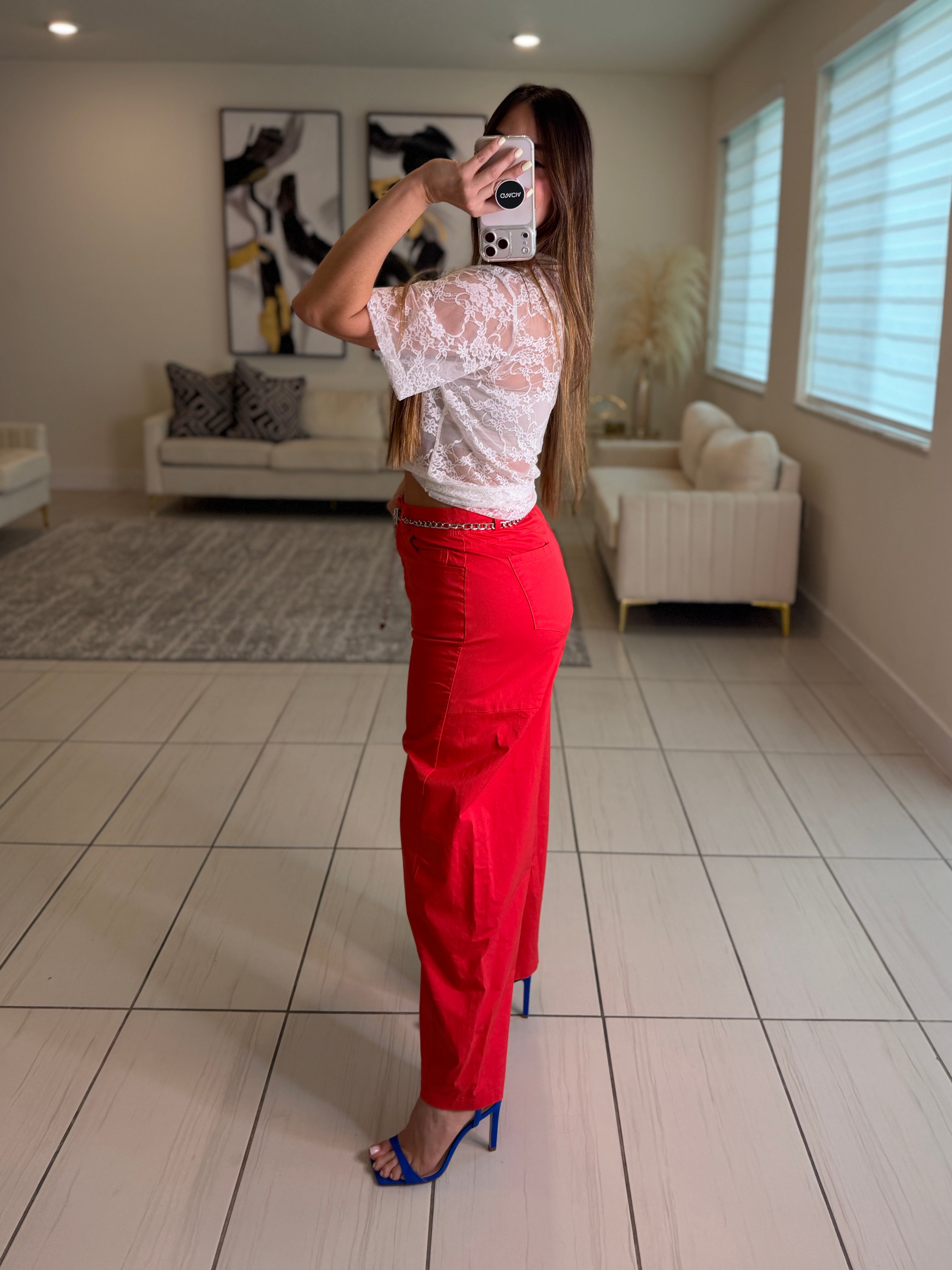 Gravity Scarf Red Barrel Pants