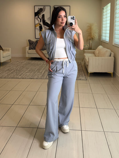 The Jetsetter Light Blue Pant Set