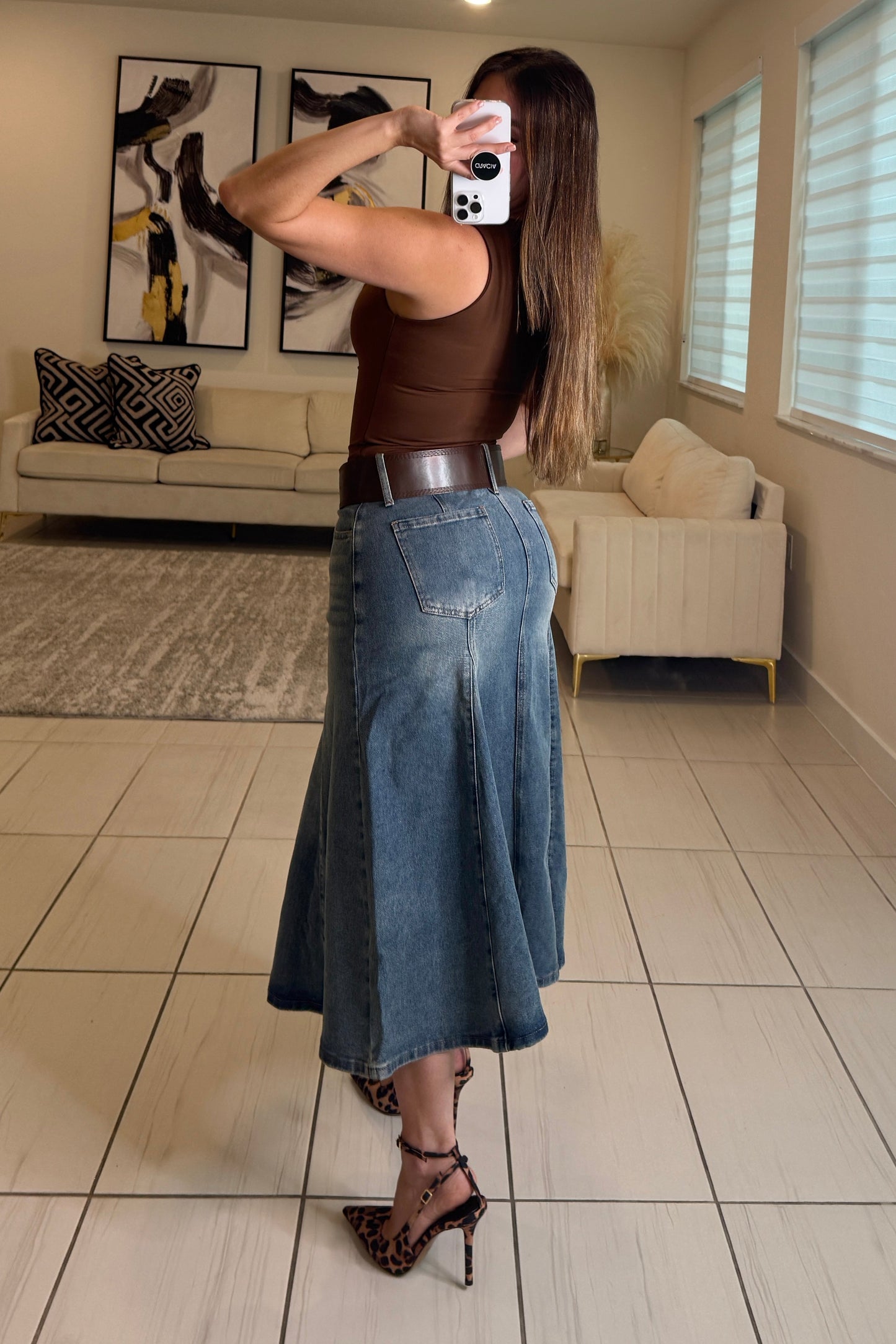 Midnight Desire Ruched Brown Top