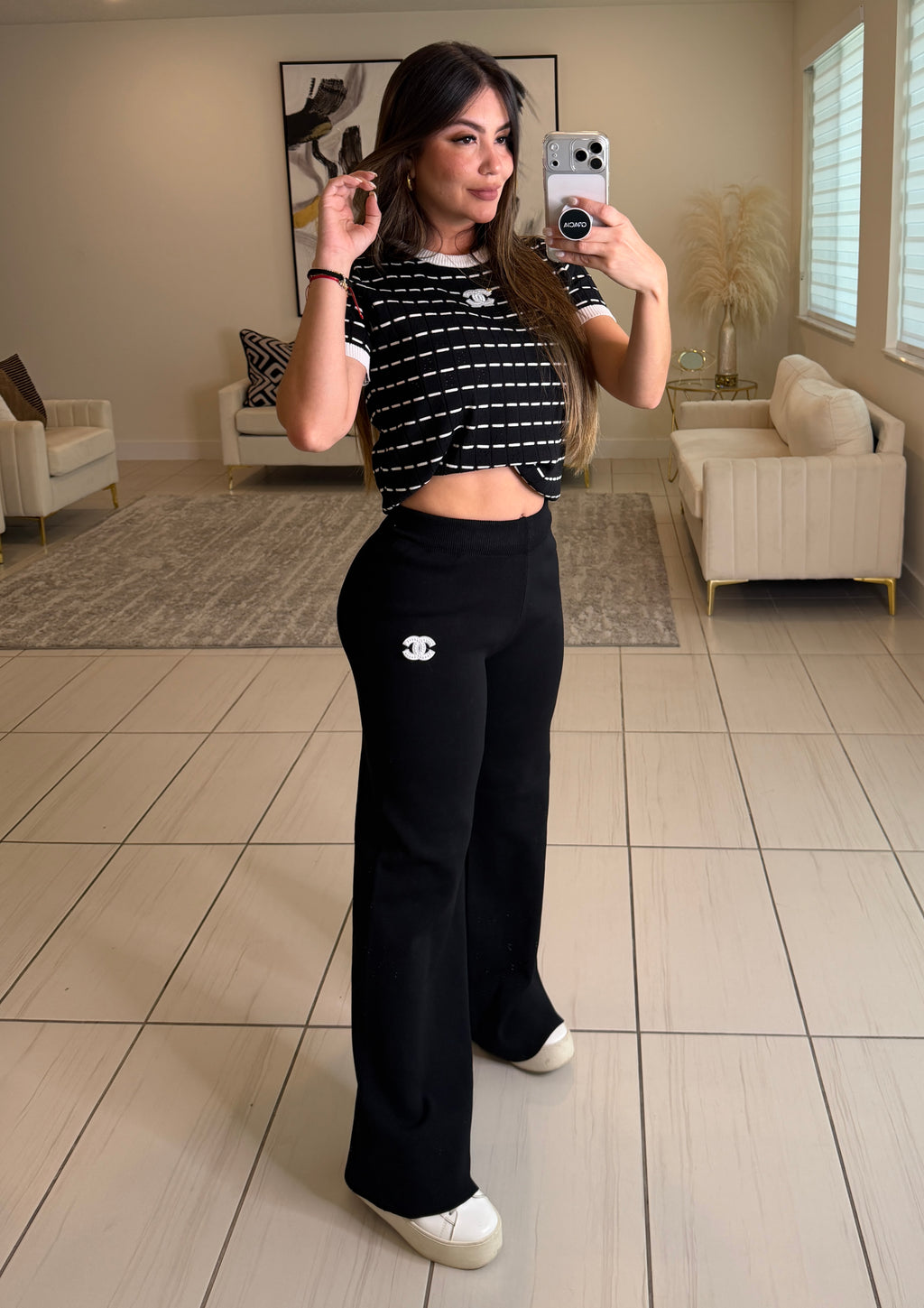 Simplicity Knit Black Pant Set