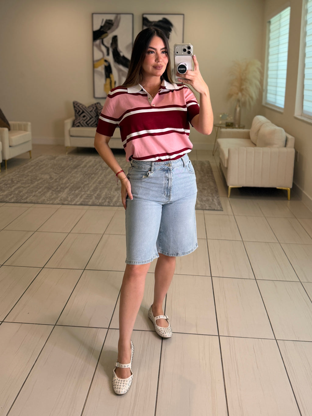 Sweet Stripes Pink Top