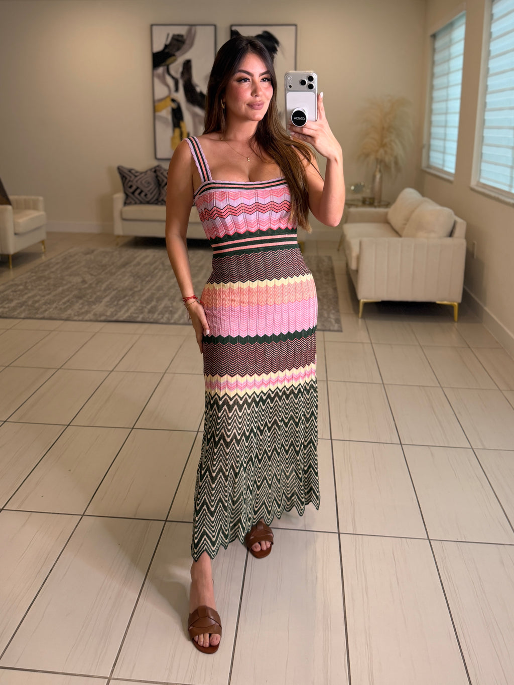 Heat Wave Colorful Knit Dress