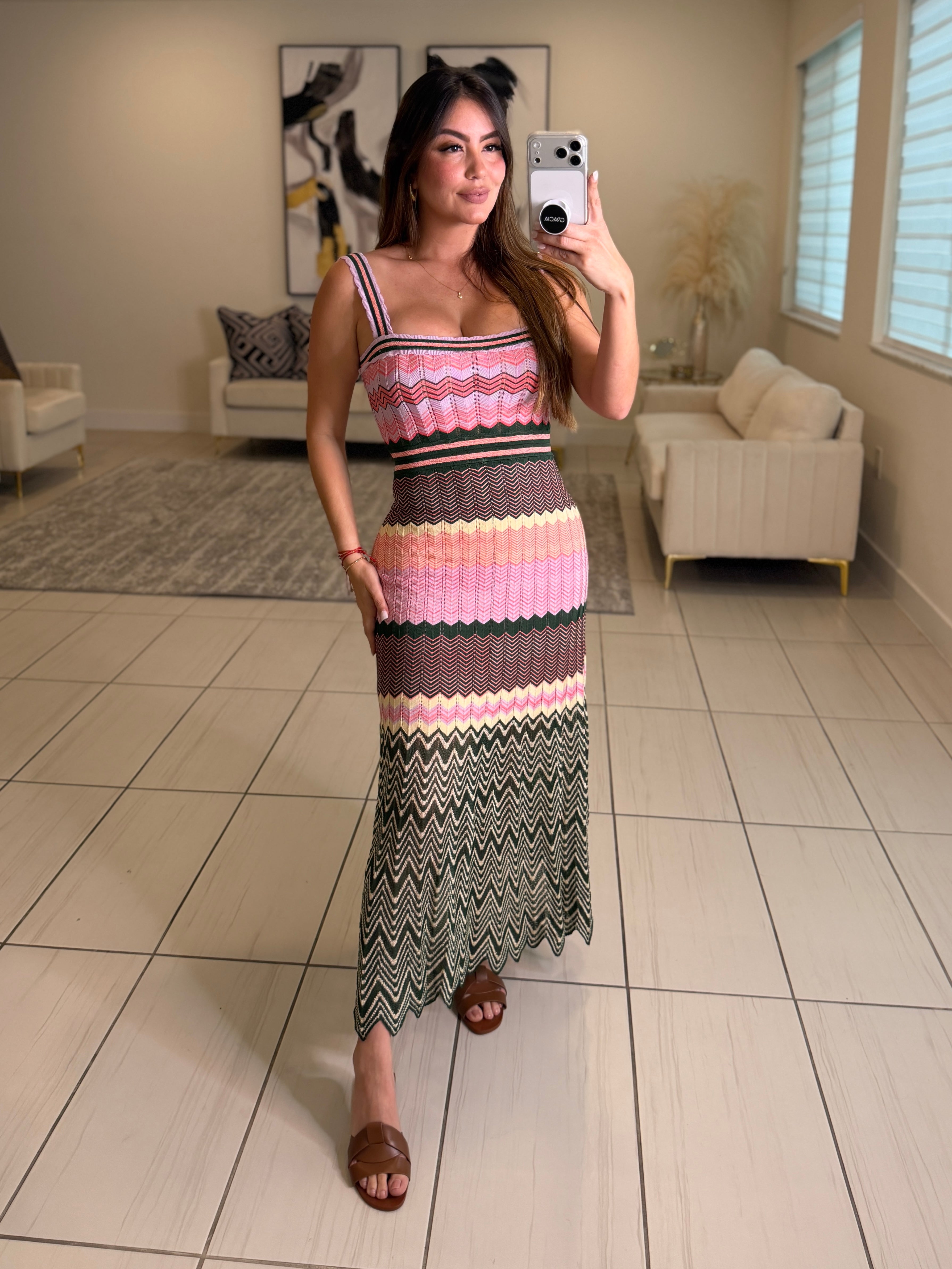 Heat Wave Colorful Knit Dress