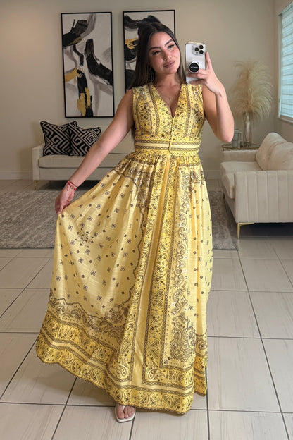 Enchanted Yellow Maxi Dress